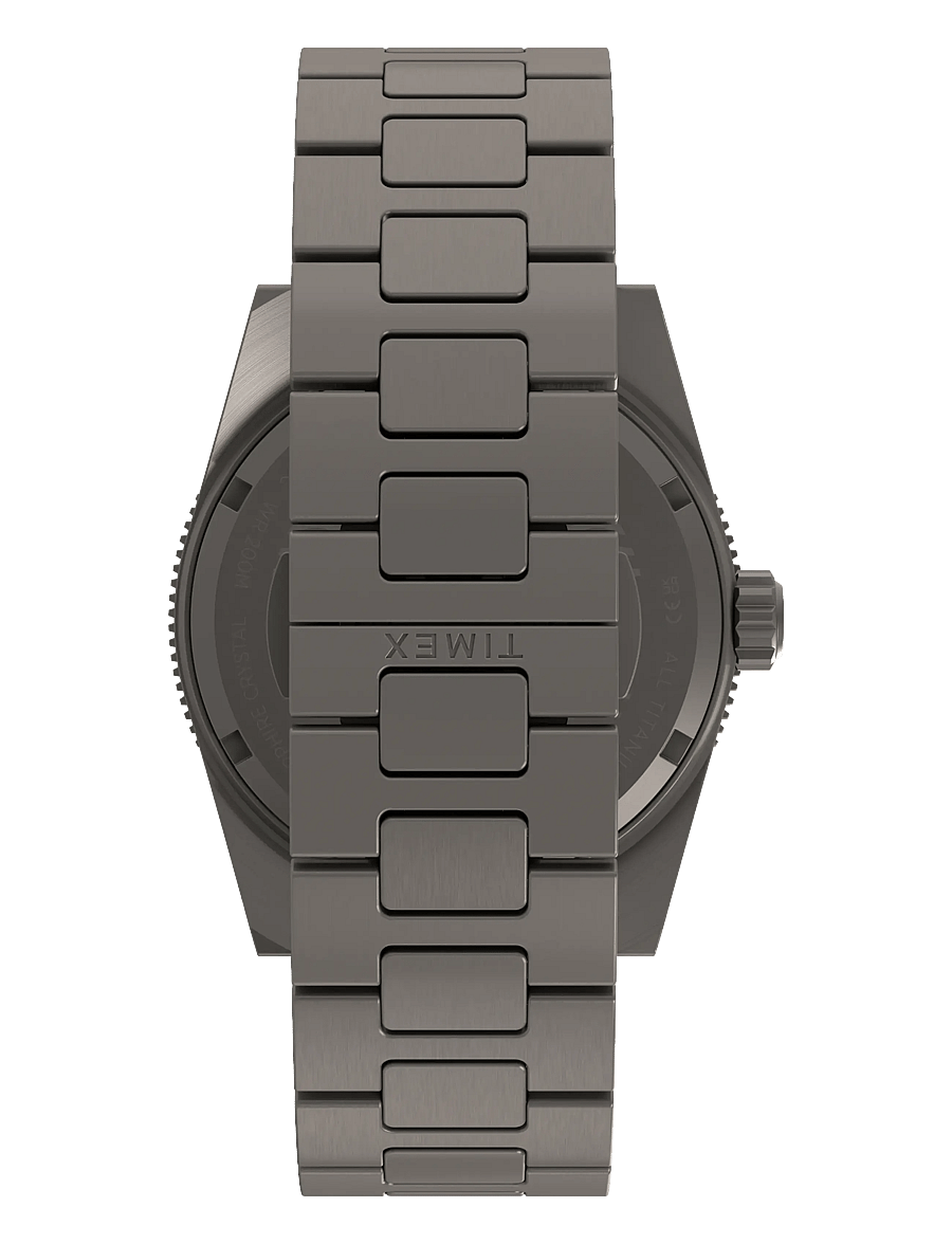 Timex - Deep Water Reef Titanium Auto Blk Dial Titanium Bracelet - analogie pulksteņi - titanium-tone/black - 3