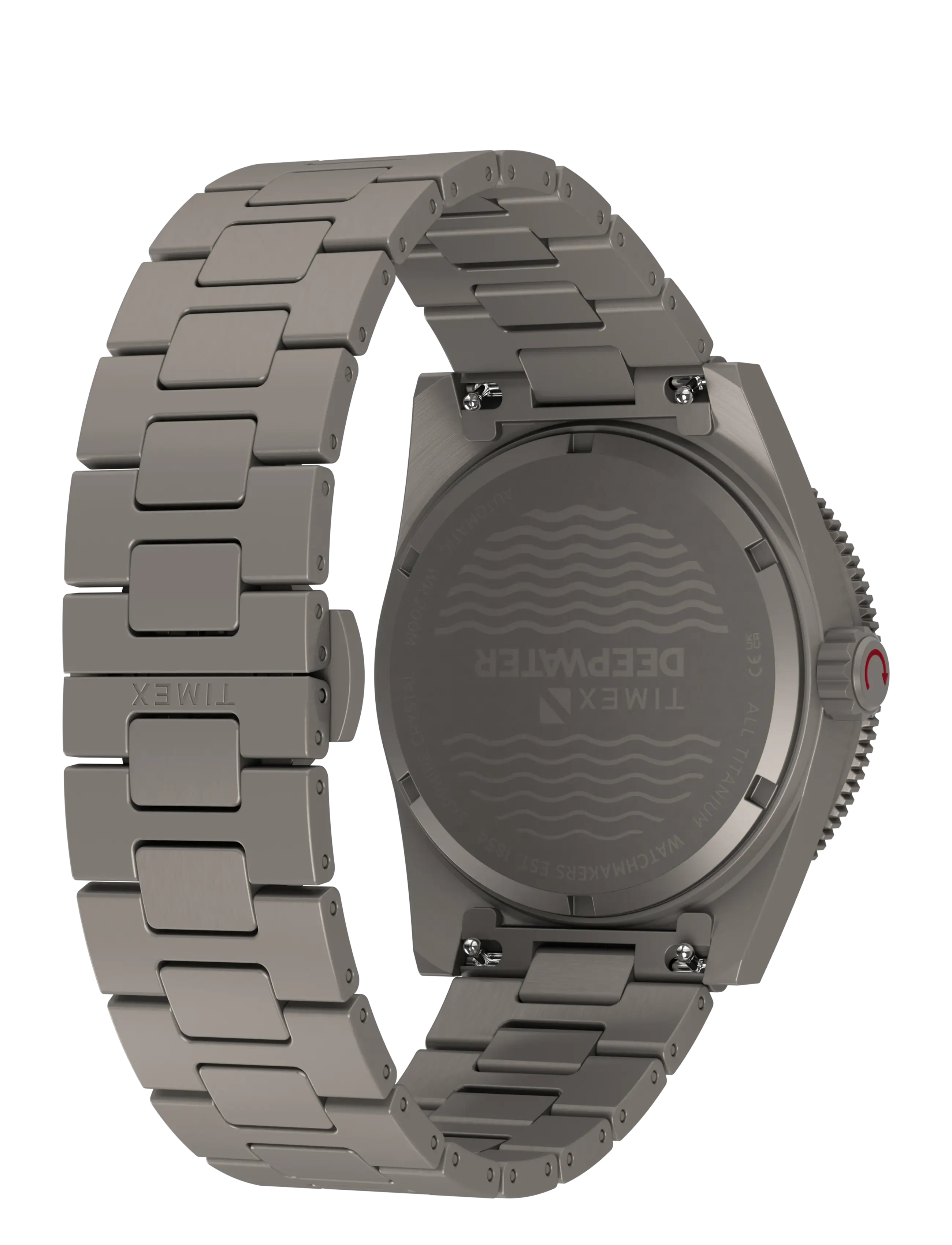 Timex - Deep Water Reef Titanium Auto Blk Dial Titanium Bracelet - analog watches - titanium-tone/black - 4