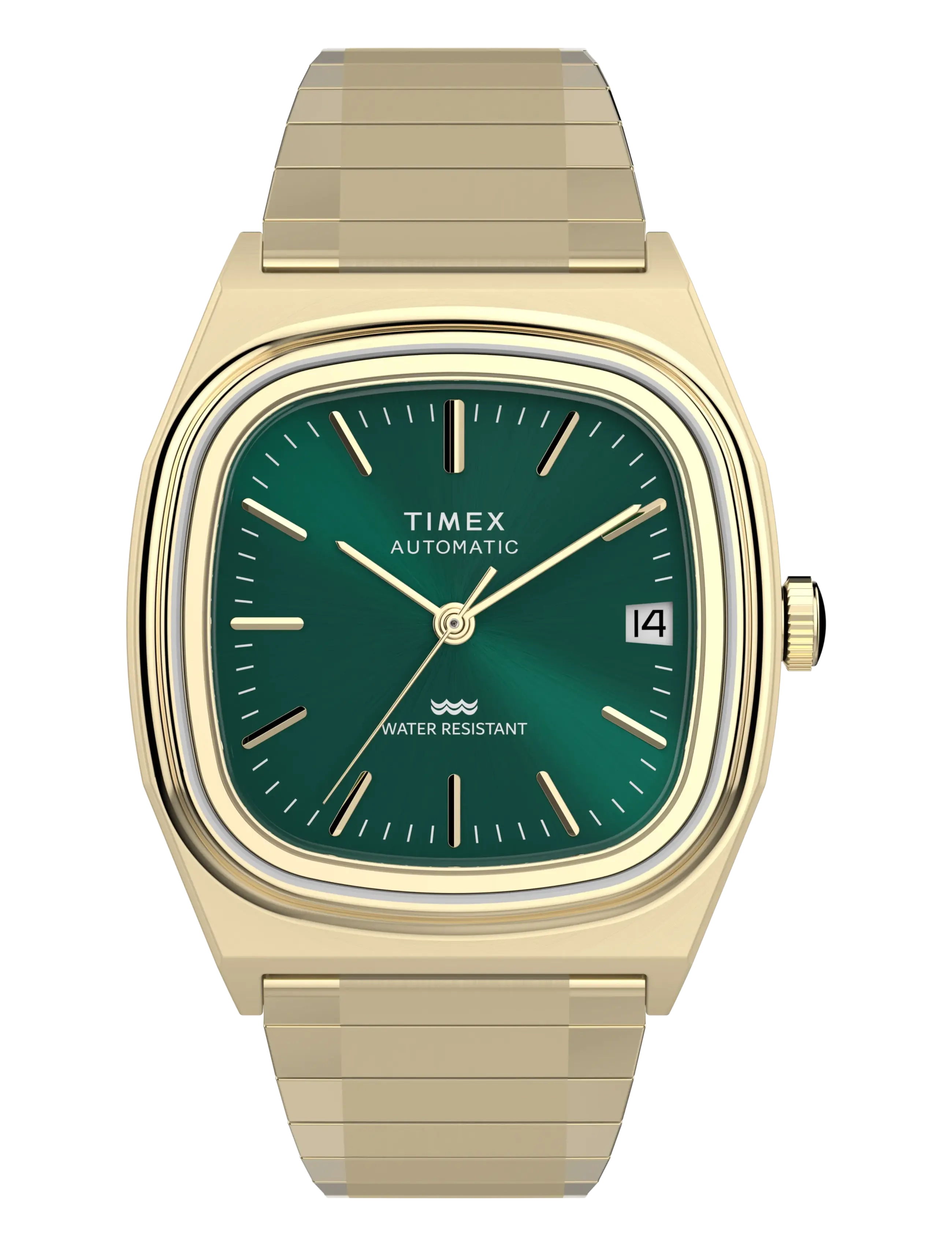 Timex E Line All Gold-tone with Green Dial - Accessories - GOLD-TONE/GREEN / gold