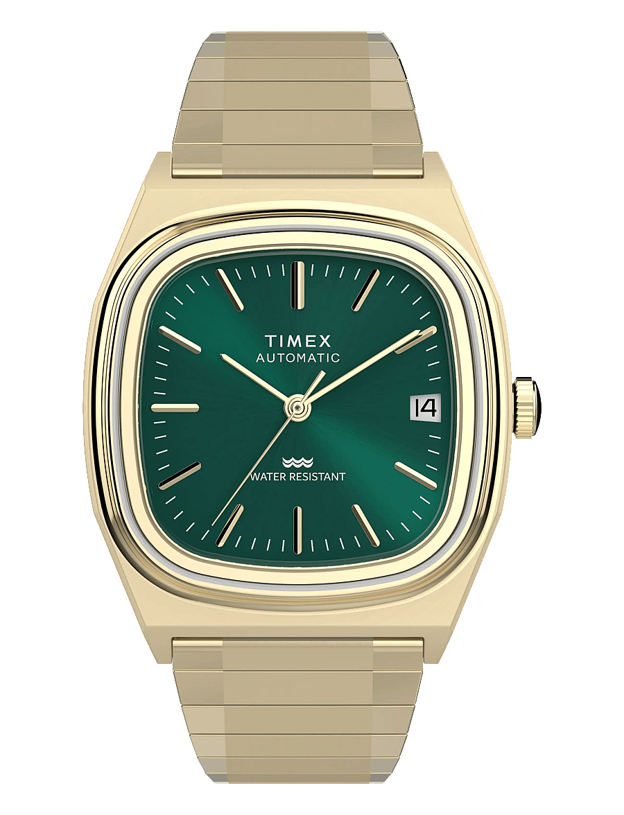 Timex - E Line All Gold-tone with Green Dial - analoogkellad - gold-tone/green - 1