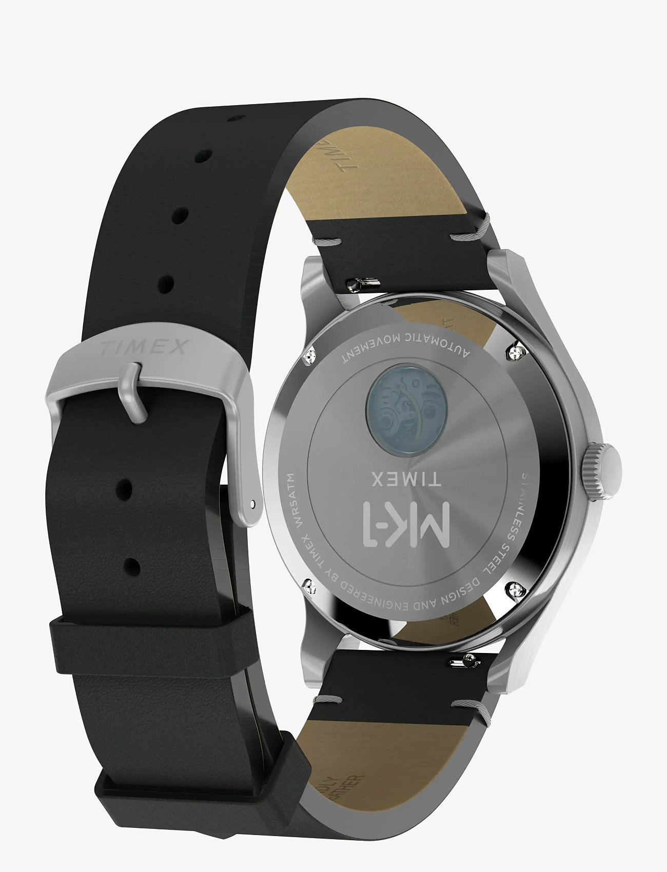 Timex - MK1 Automatic 40mm Strap Watch - analog watches - silver-tone/black - 3