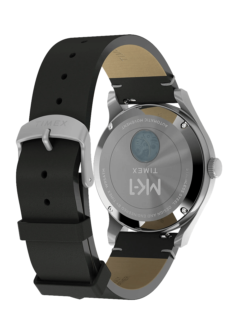 Timex - MK1 Automatic 40mm Strap Watch - silver-tone/black - 4