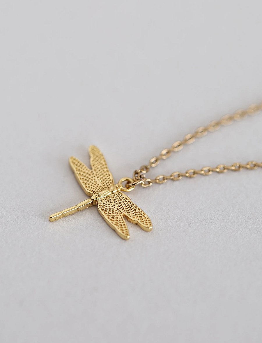 Timi of Sweden - Dragonfly Necklace - halsketten - gold - 1