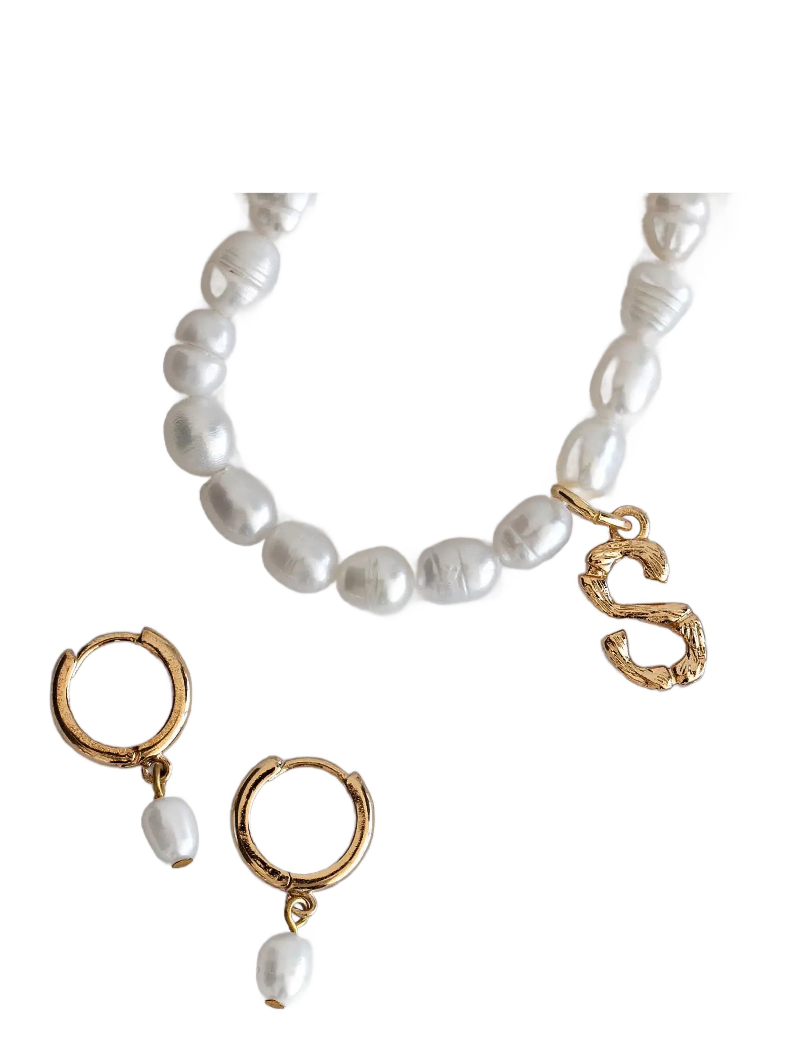 Timi of Sweden - Pearl Small Hoop Earrings - Gold - pearl earrings - gold - 2
