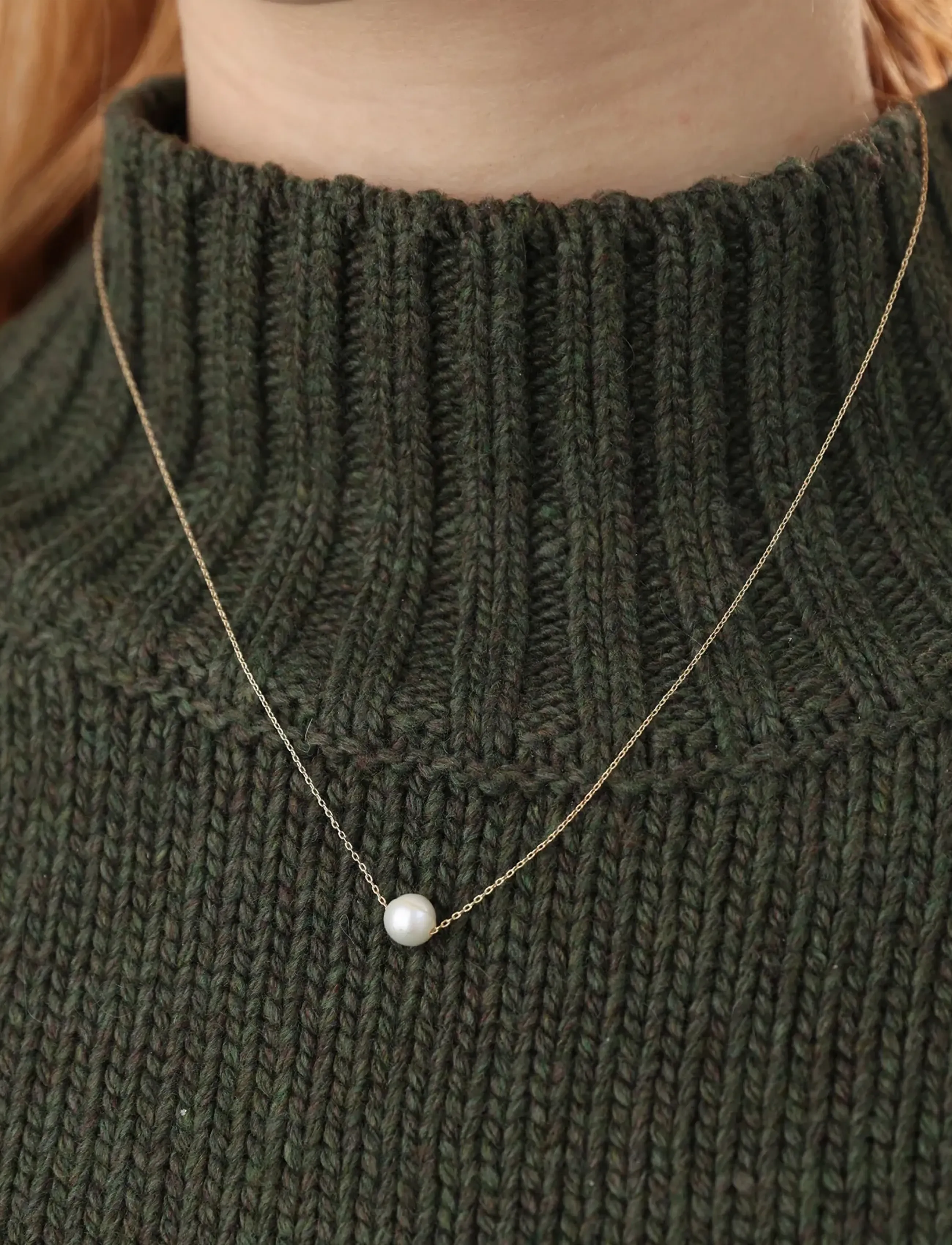 Timi of Sweden Delicate Pearl Necklace, One Size 38 cm, Gold, Halskæder > Kædehalskæder, Dame