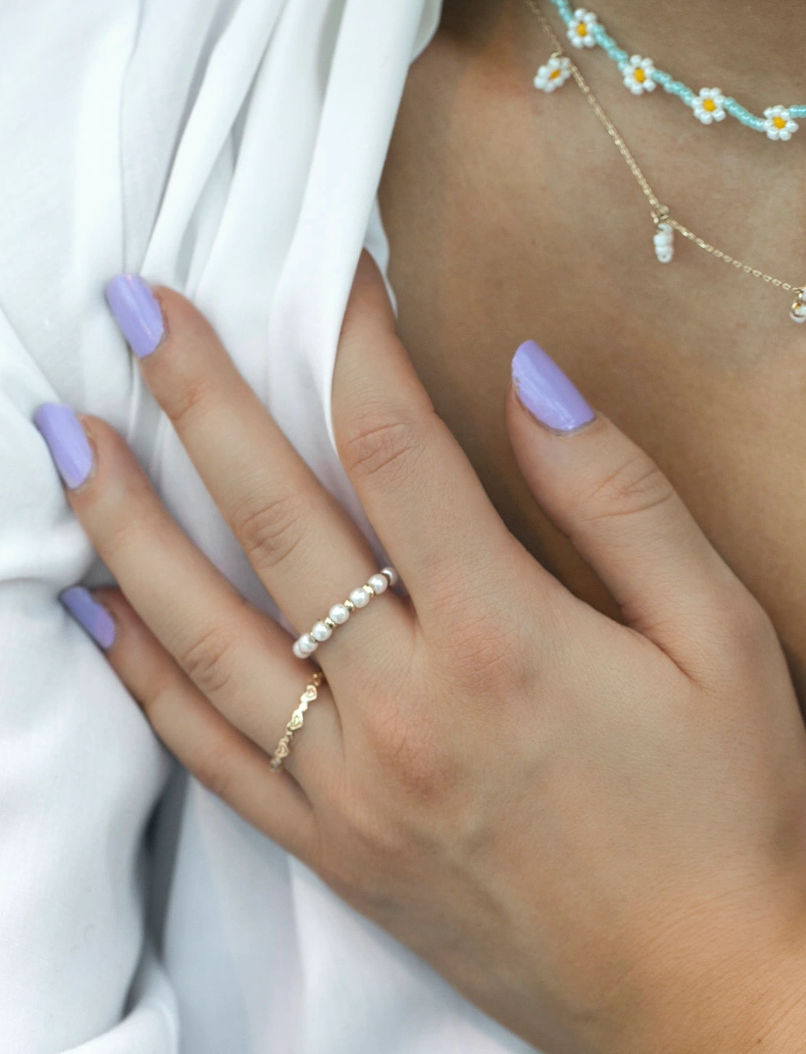 Timi of Sweden - Pearl and Gold Bead Ring - gold - 3