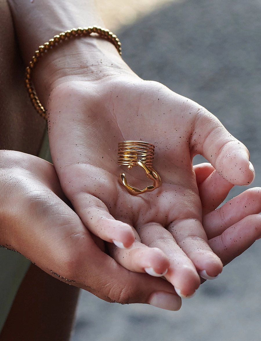 Timi of Sweden - Clara - Claw Ring Stainless Steel - sormukset - gold - 3