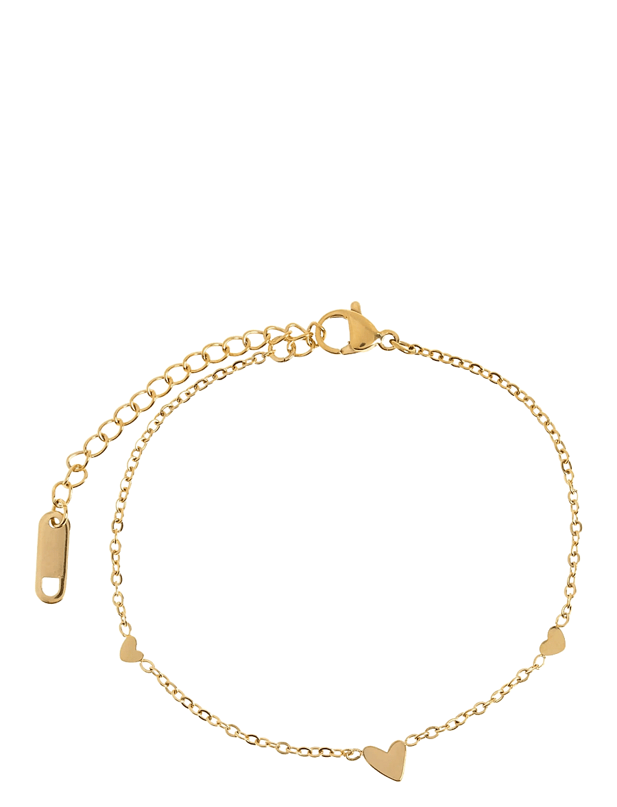 Timi of Sweden - Sarah - 3 Small Hearts Bracelet Stainless Steel - bracelets chaîne - gold - 1