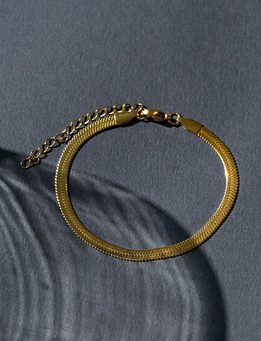 Timi of Sweden - Ivy - Snake Chain Bracelet Stainless Steel - grandininės apyrankės - gold - 2