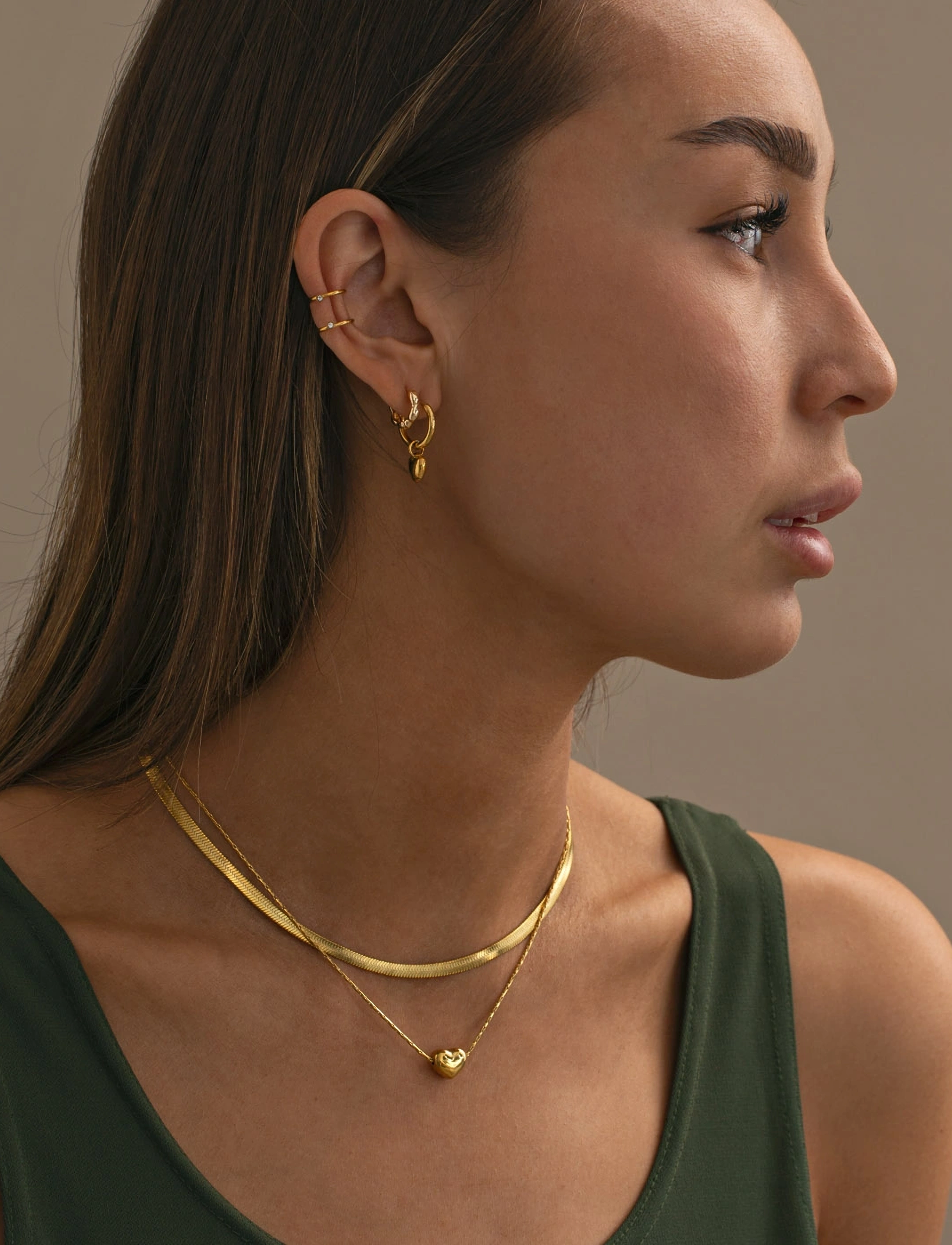 Timi of Sweden - Ivy - Snake Chain Necklace Stainless Steel - gold - 3