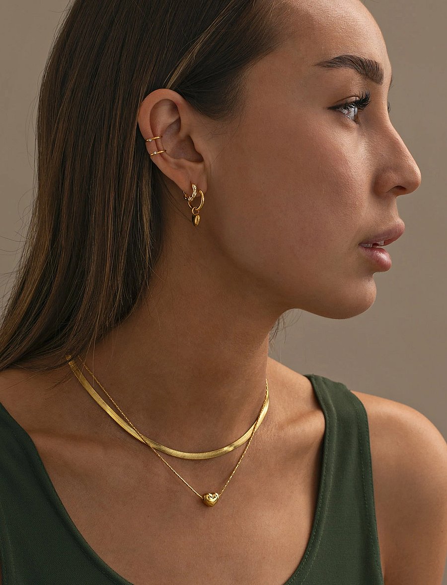 Timi of Sweden - Ivy - Snake Chain Necklace Stainless Steel - gold - 3