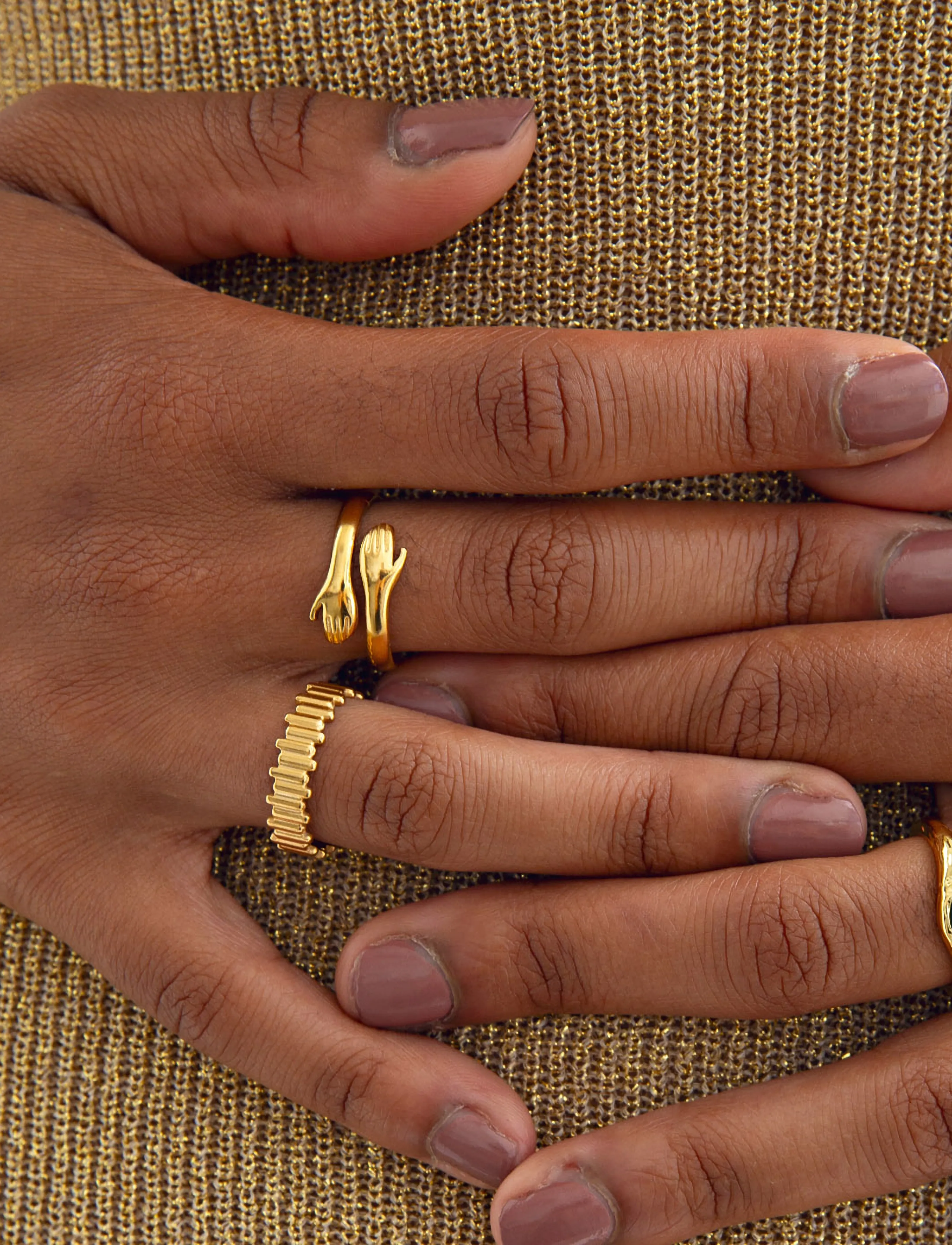 Timi of Sweden - Kara - Hug Me Ring Stainless Steel - gold - 3