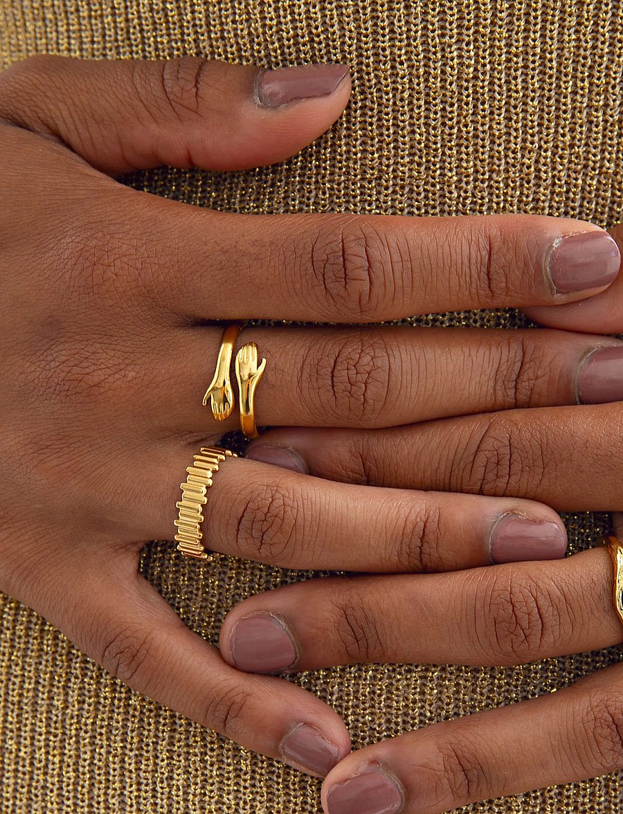 Timi of Sweden - Kara - Hug Me Ring Stainless Steel - gold - 3
