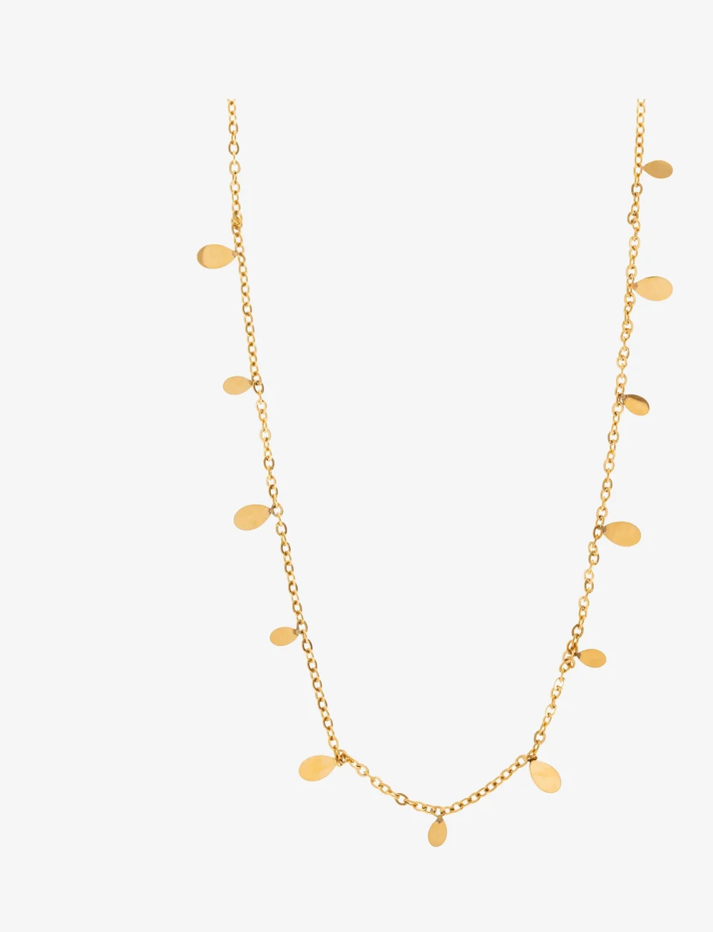 Timi of Sweden - Lia - Tiny Oval Necklace Stainless Steel - kedjehalsband - gold - 1