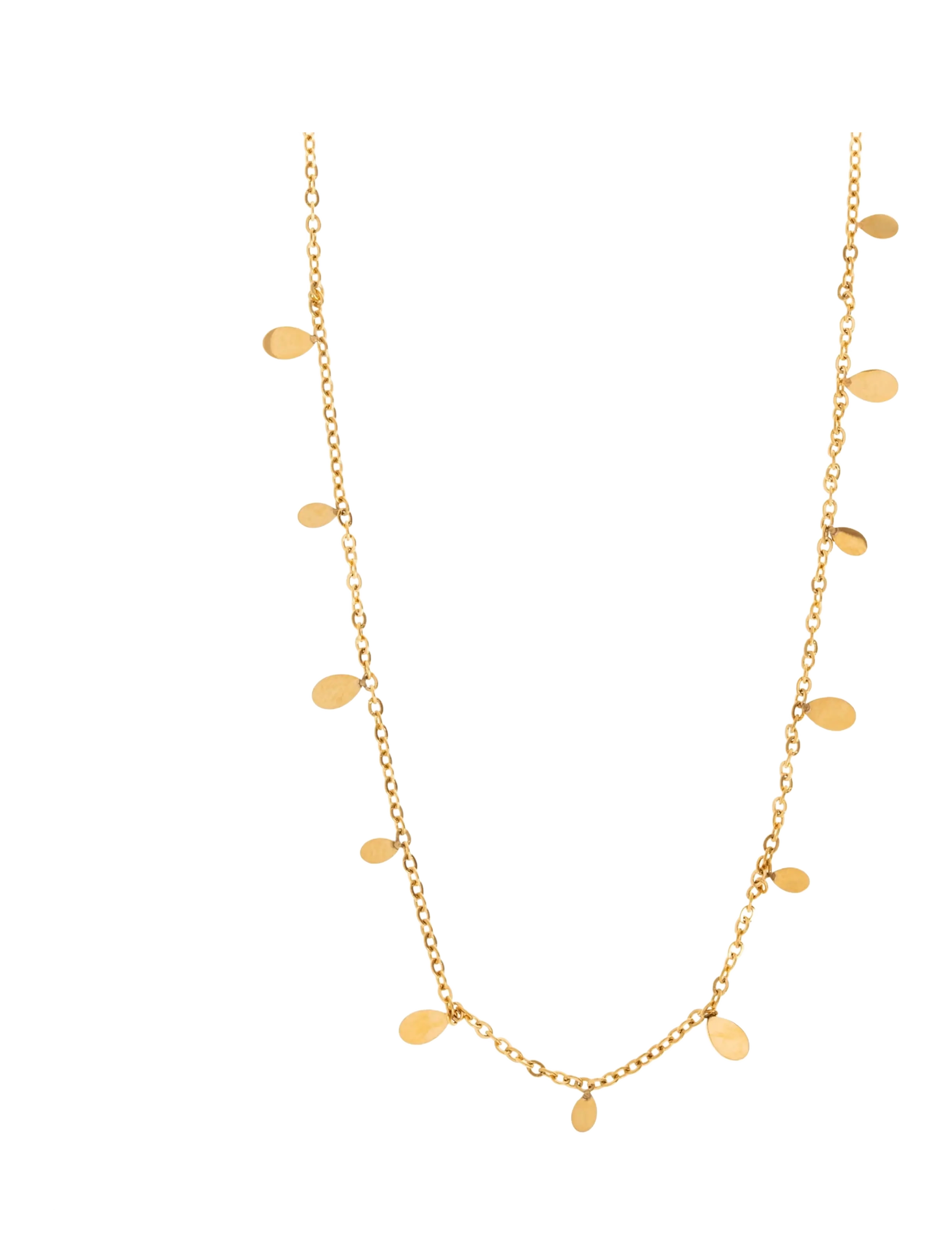 Timi of Sweden Lia - Tiny Oval Necklace  Stainless Steel - Joululahjat naisille - GOLD / gold