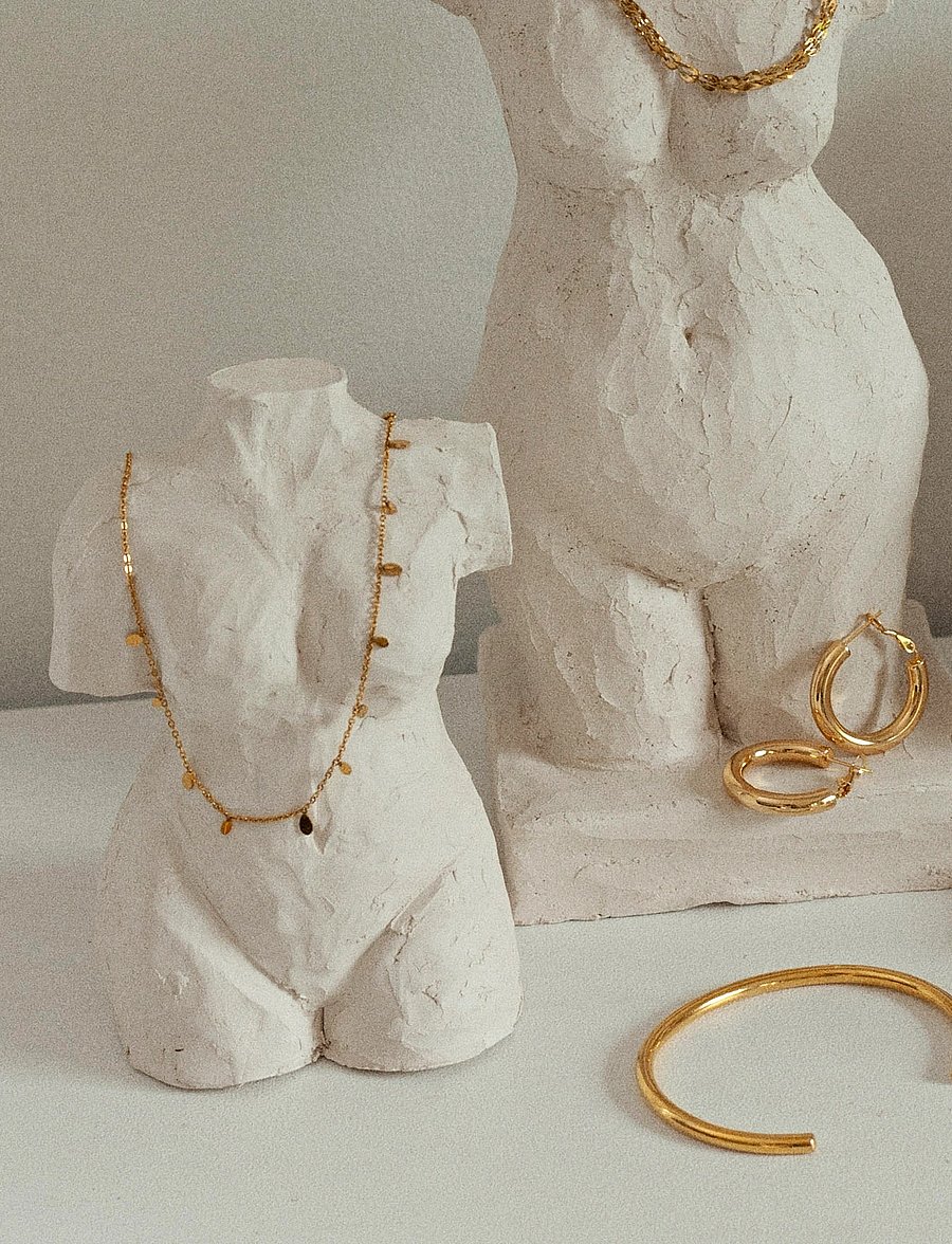Timi of Sweden - Lia - Tiny Oval Necklace Stainless Steel - colliers chaîne - gold - 4