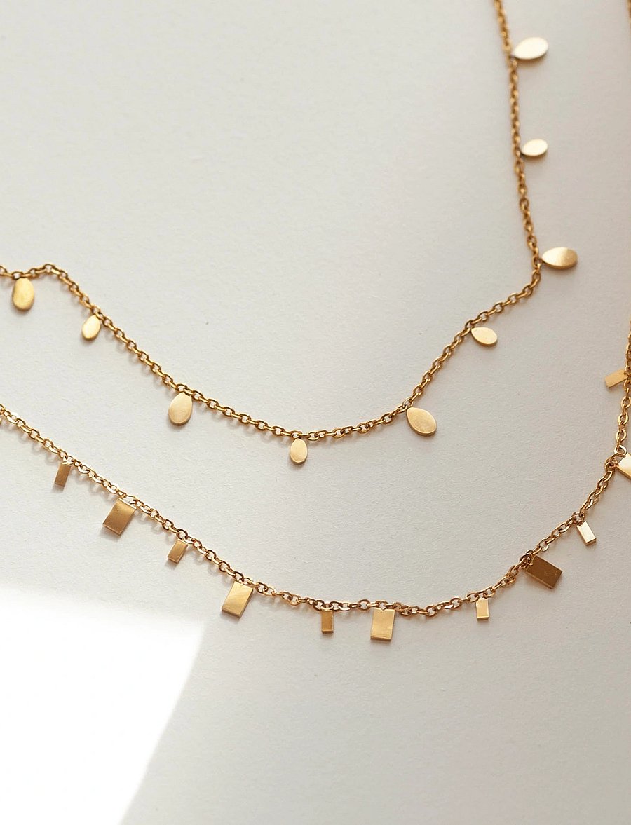 Timi of Sweden - Lia - Tiny Oval Necklace Stainless Steel - colliers chaîne - gold - 5