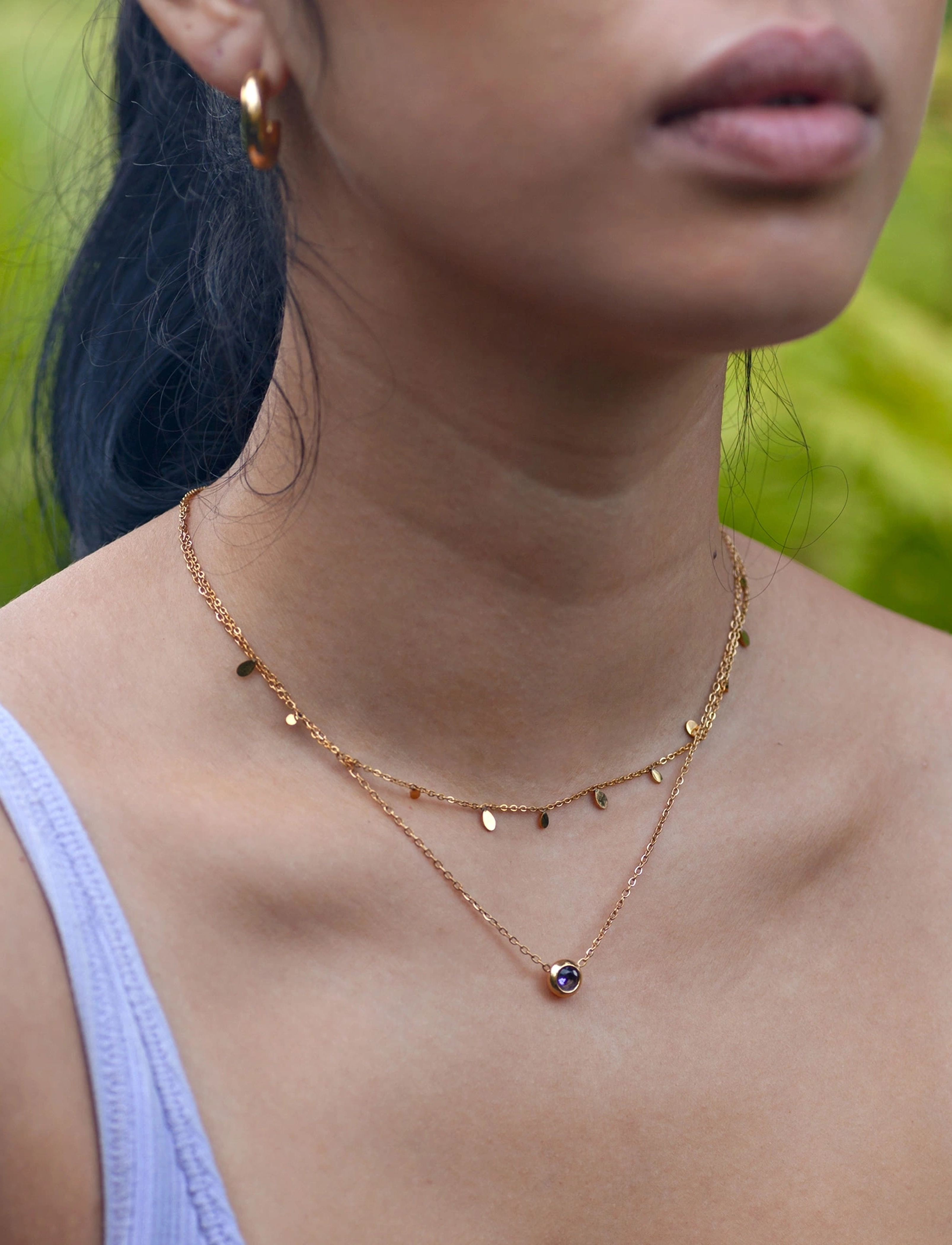 Timi of Sweden Lia Tiny Oval Necklace Stainless Steel halsband dam – bild 7