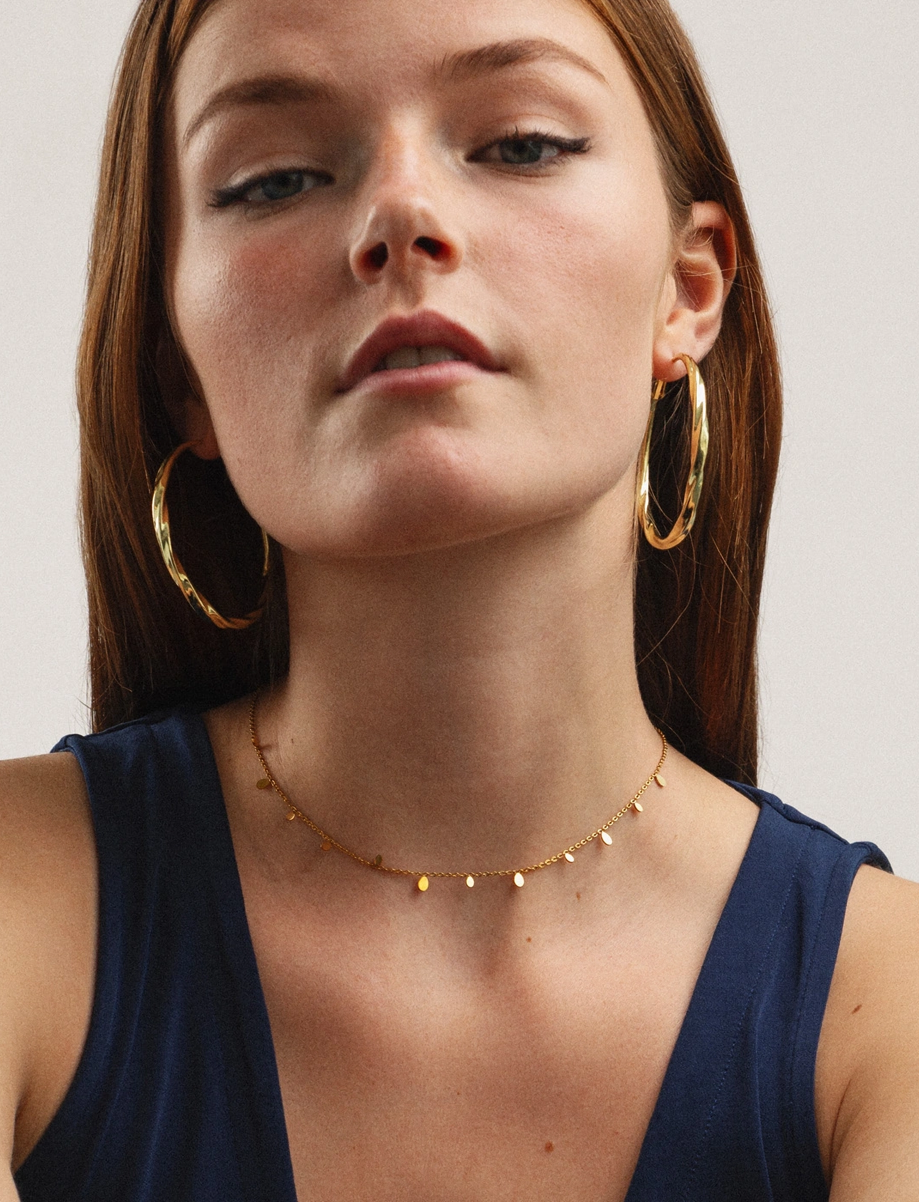 Timi of Sweden Lia Tiny Oval Necklace Stainless Steel halsband dam – bild 8