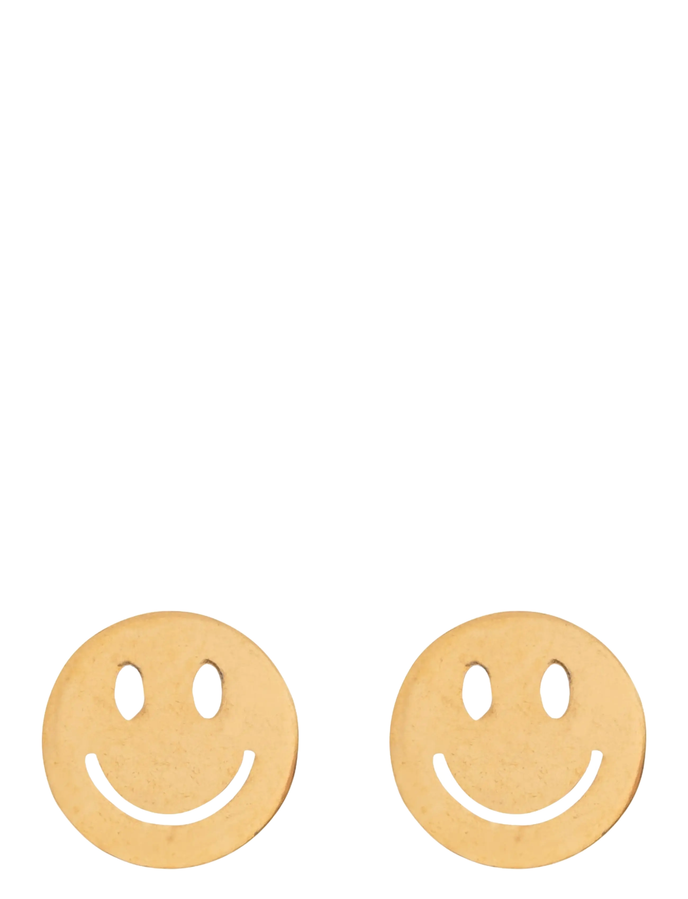 Timi of Sweden - Dixie - Smiley Face Stud Earrings Stainless Steel - gold - 1