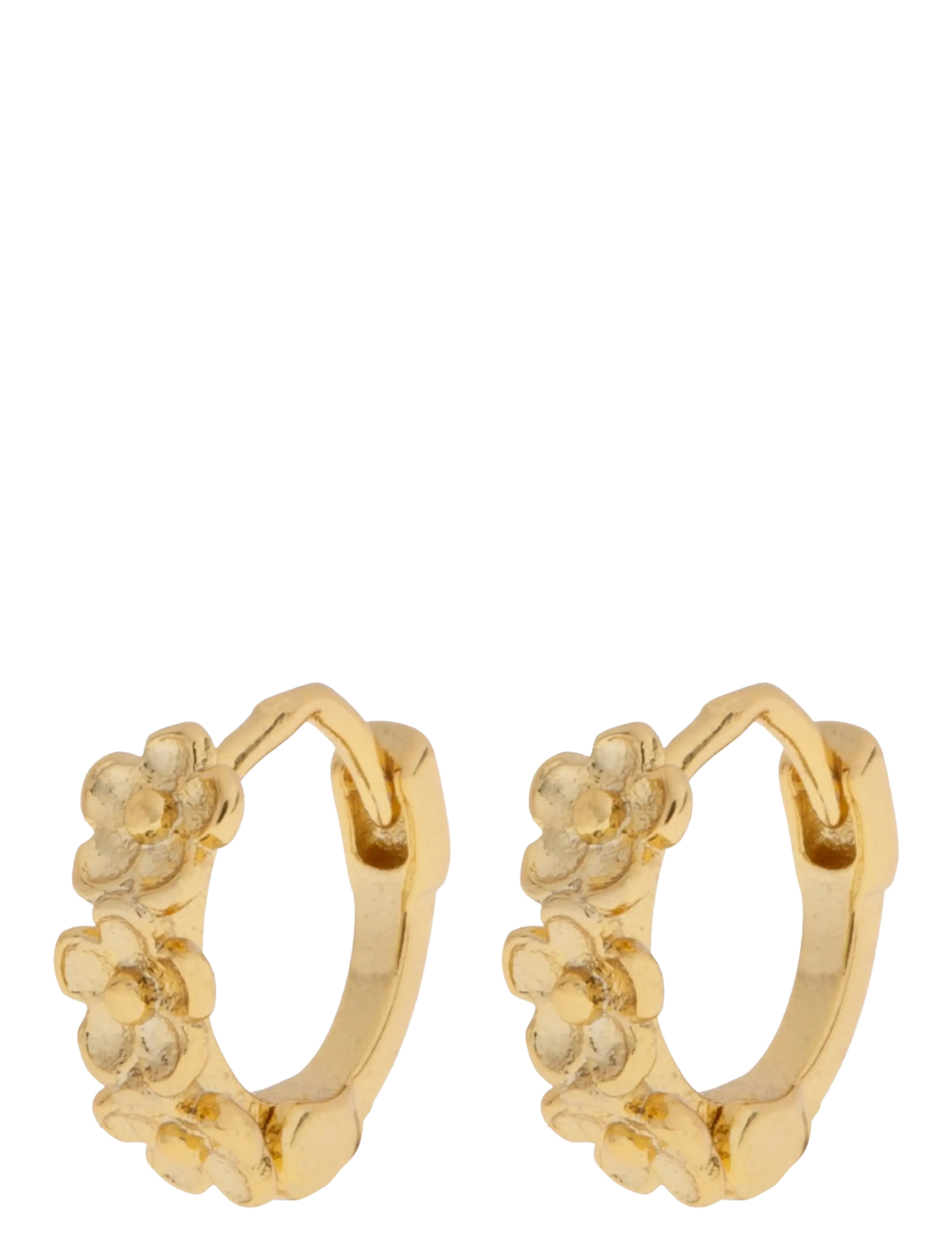Timi of Sweden Lupine - Flower Huggie Earrings - Creoler & Hoops - GOLD / gold