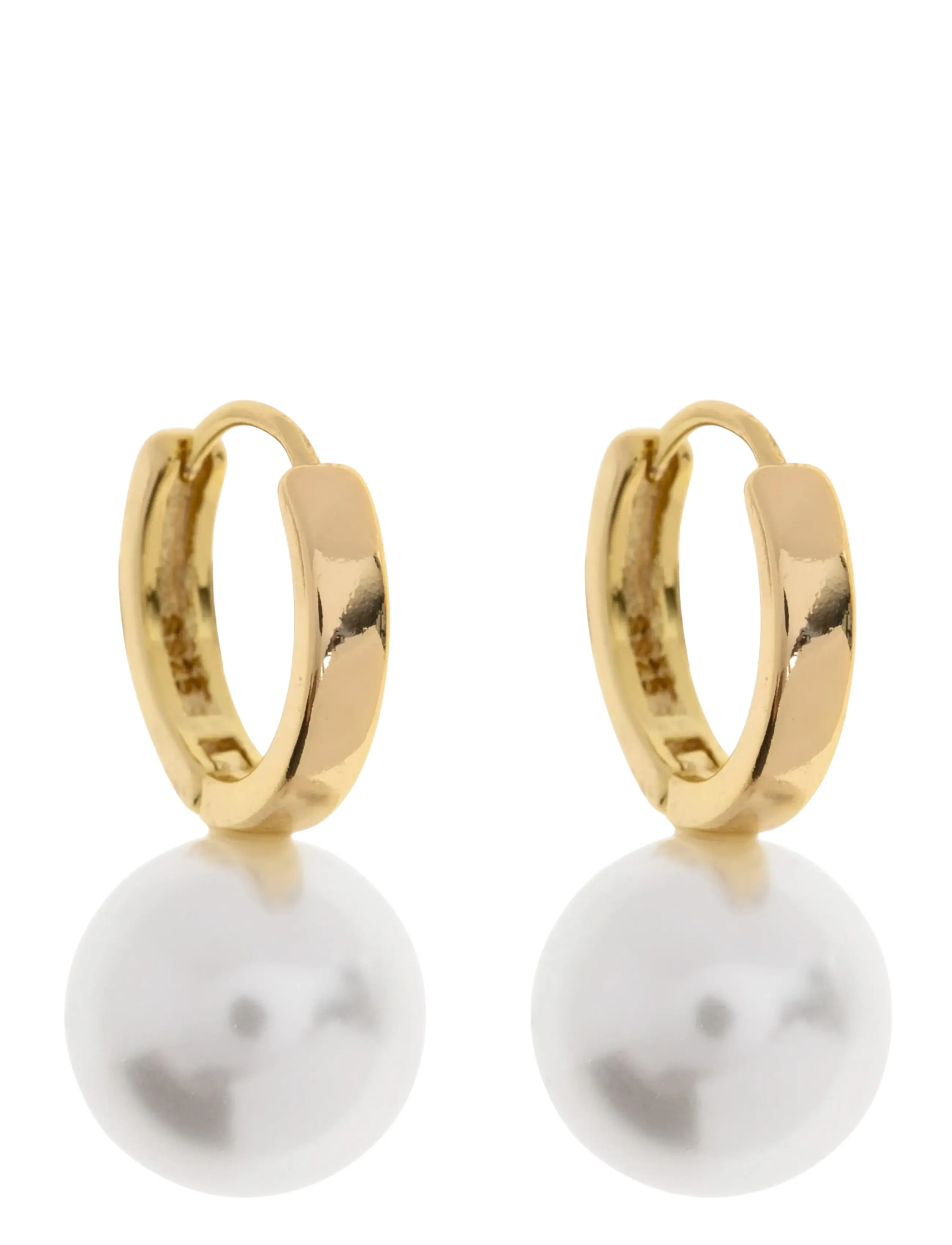 Timi of Sweden Essie - Pearl Hoop Earrings - Accessoires - GOLD / gold