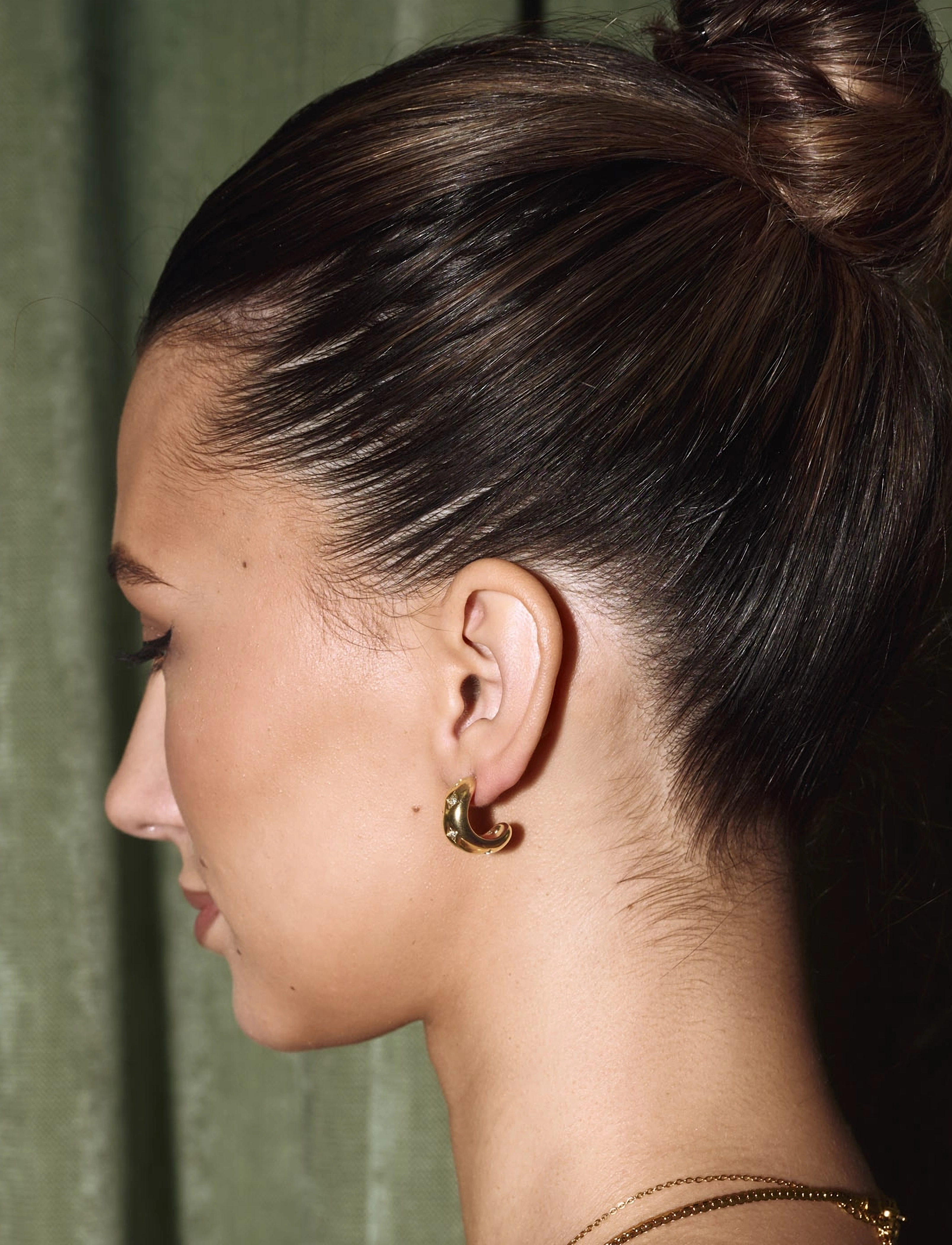 Timi of Sweden - Vilma - Crystal Hoop Earrings Stainless Steel - gold - 3