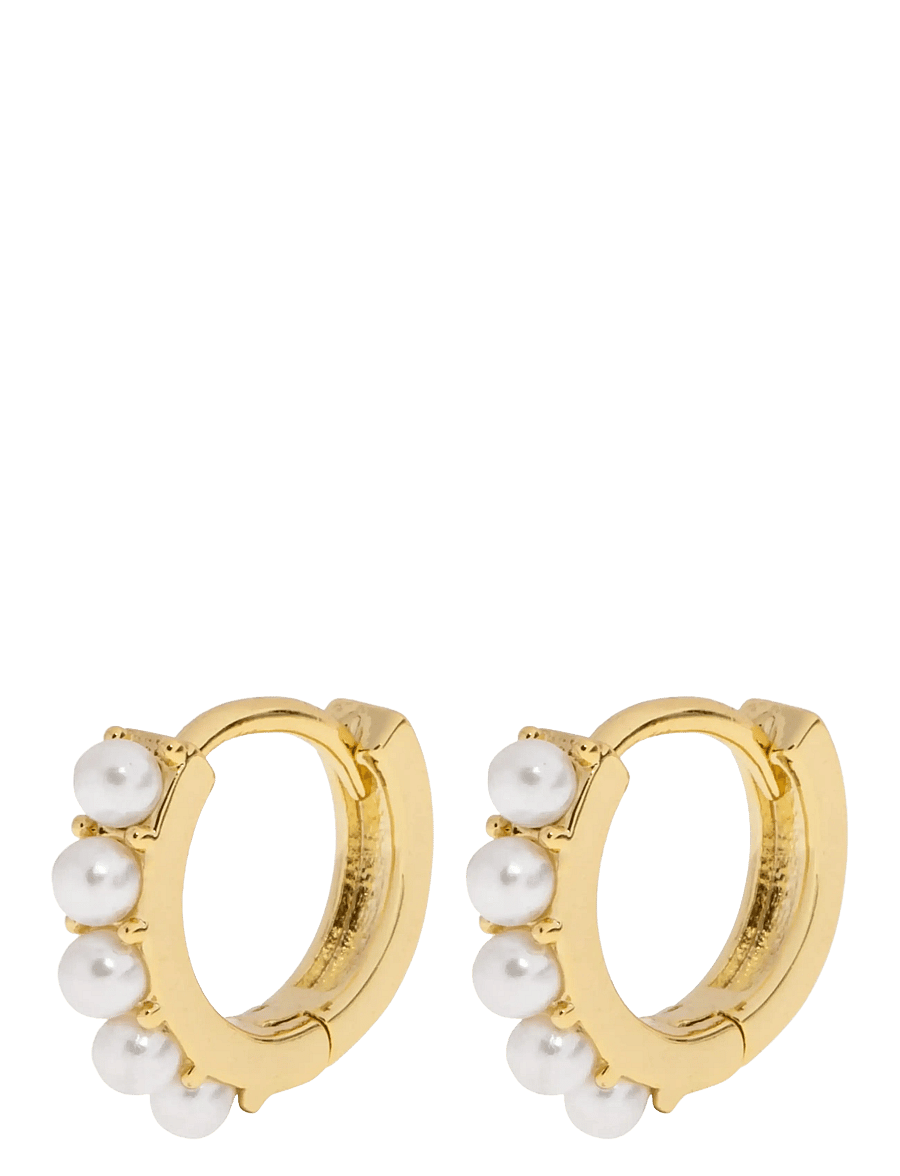 Timi of Sweden - Essie - Pearl Hoop Earrings - gold - 1