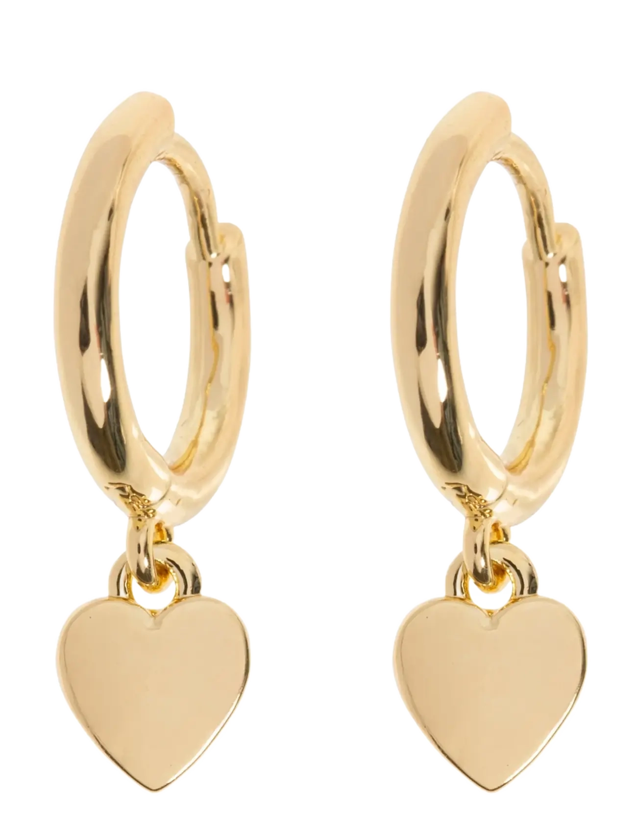 Timi of Sweden Sutton - Classic Heart Hoop Earrings - Accessoires - GOLD / gold