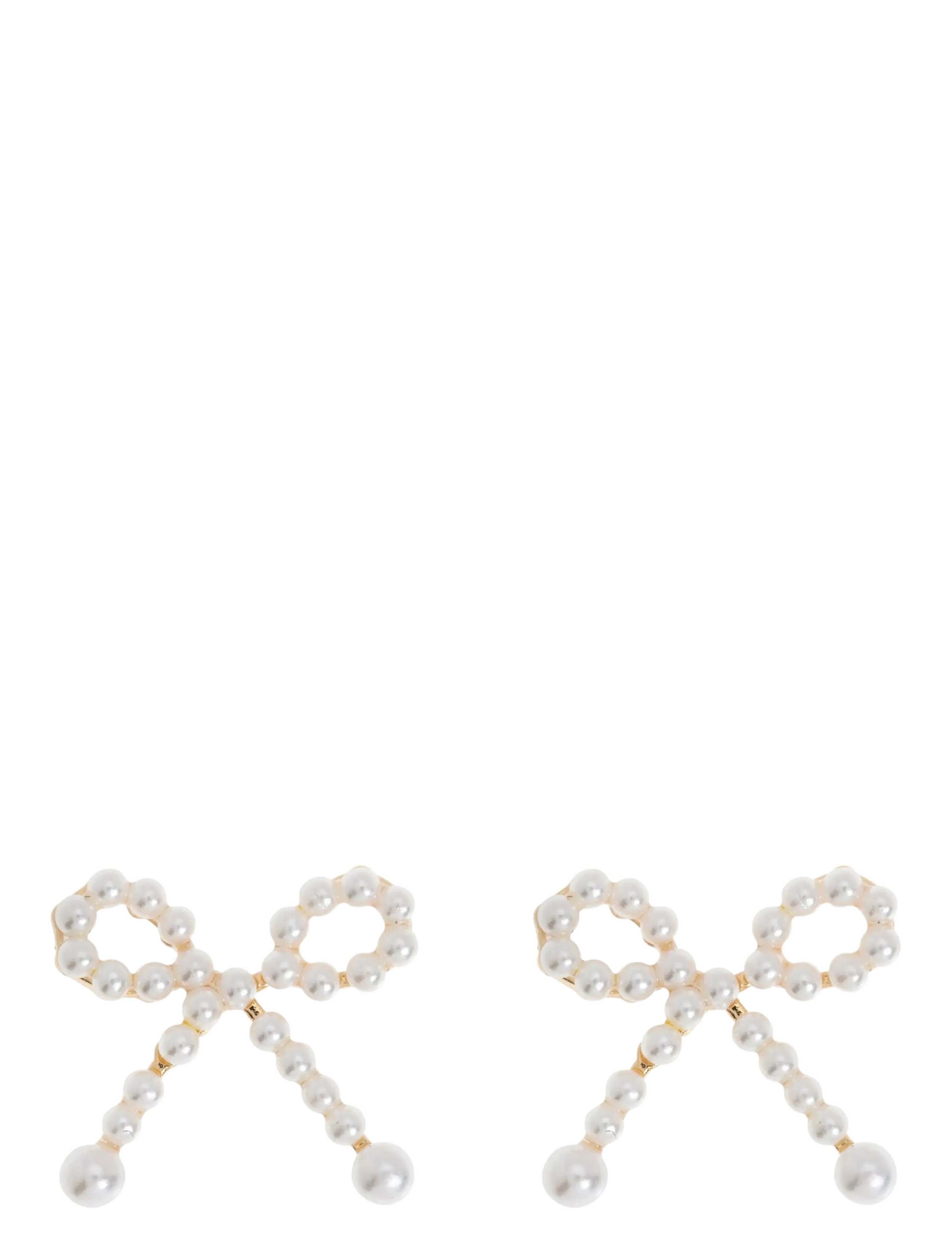 Timi of Sweden - Juliette - Cute Pearl Bow Stud Earrings - gold - 1