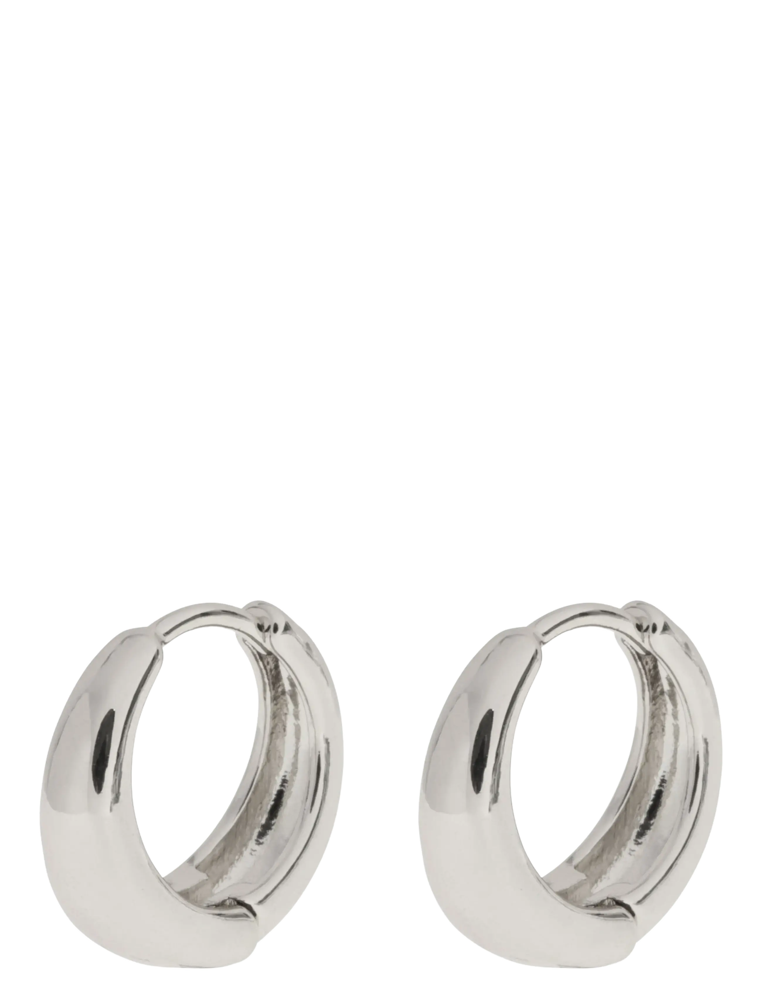 Timi of Sweden - Faye - Classic Wide Hoop Earrings - silver - 1