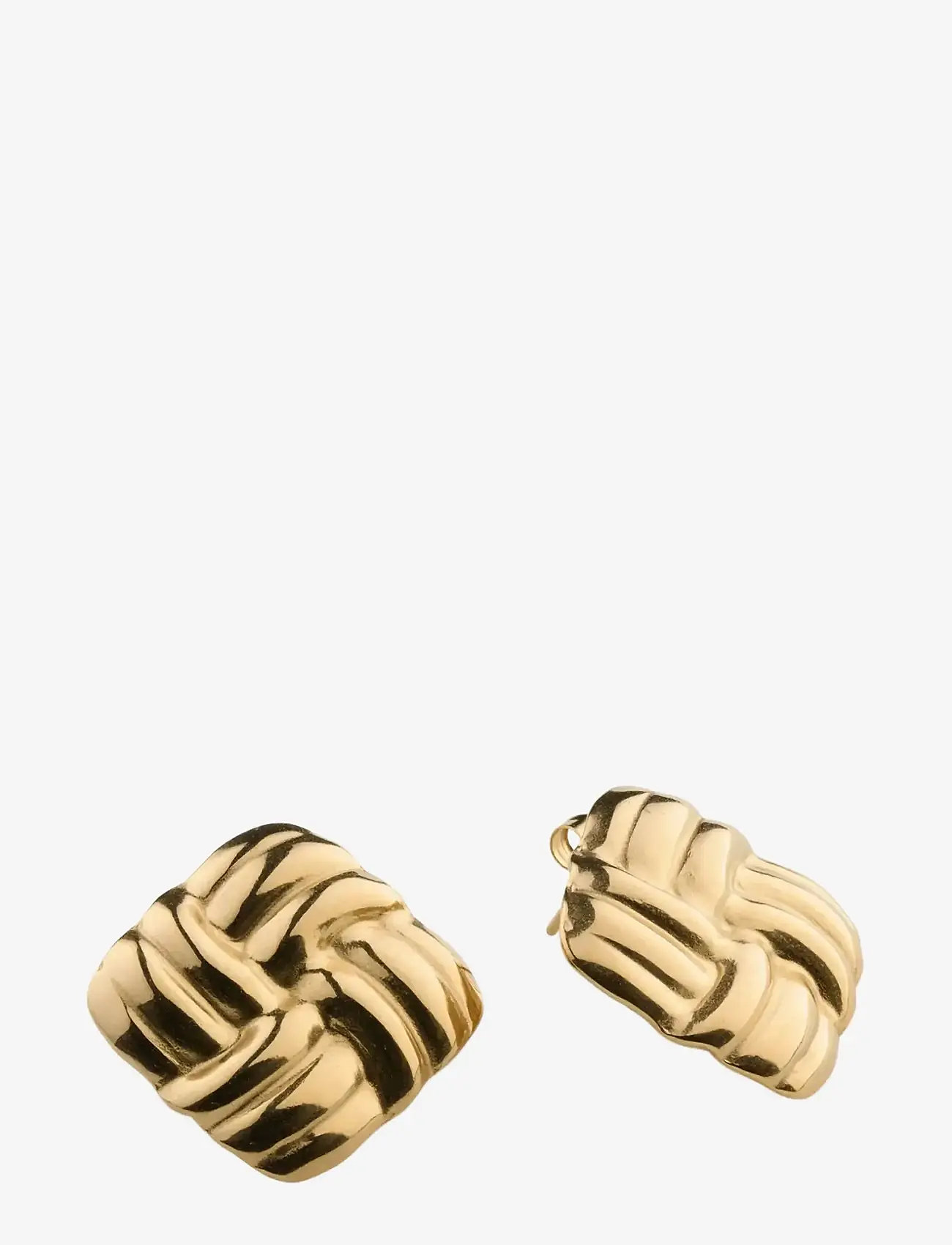 Timi of Sweden - Hilde - Knot Stud Earrings Stainless Steel - Gold - Ørestikker - gold - 1