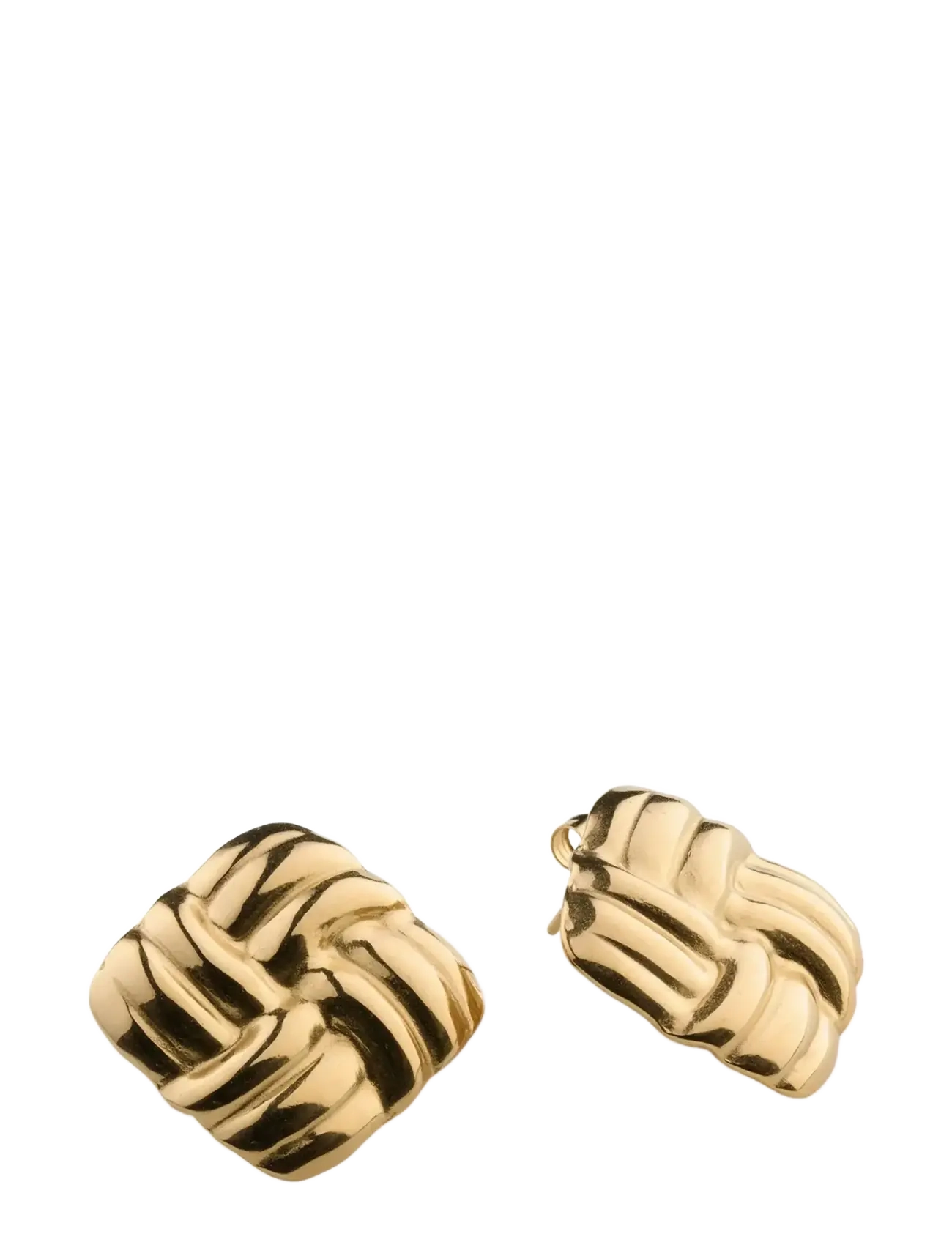 Timi of Sweden Hilde - Knot Stud Earrings Stainless Steel - Gold - Accessoarer - GOLD / gold
