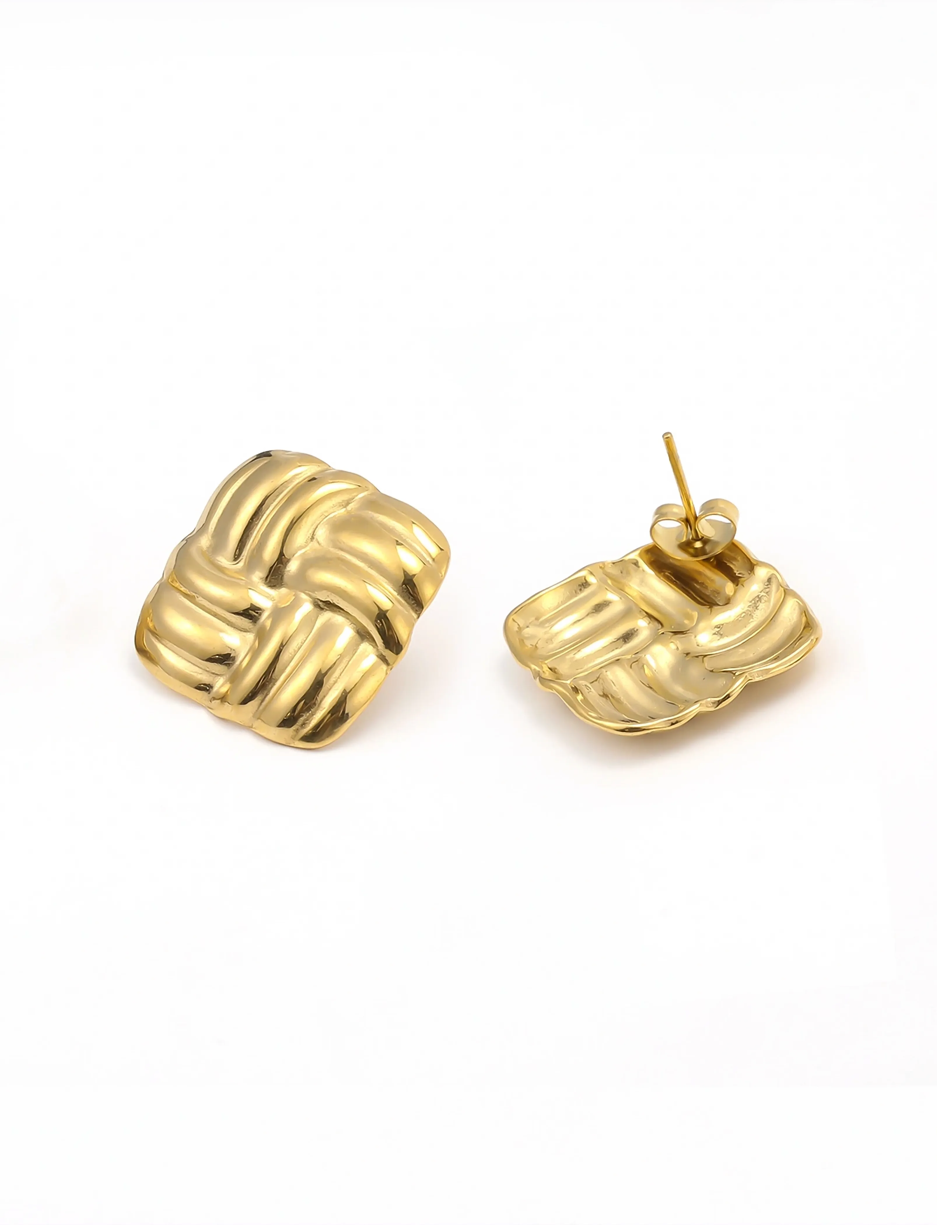 Timi of Sweden - Hilde - Knot Stud Earrings Stainless Steel - Gold - ohrstecker - gold - 5
