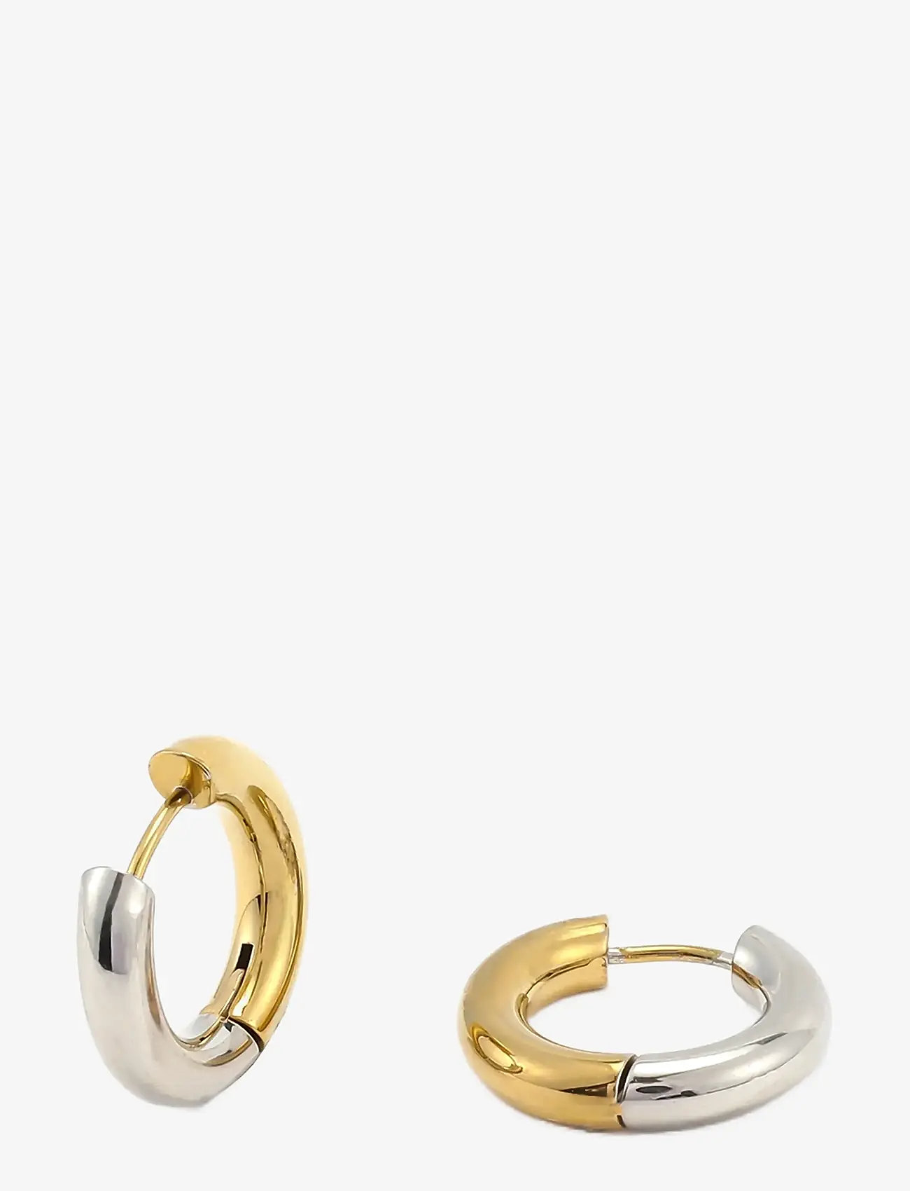 Timi of Sweden - Lyn - Gold and Silver Duo Hoop Earrings Stainless Steel - kreolen - mixed - 1