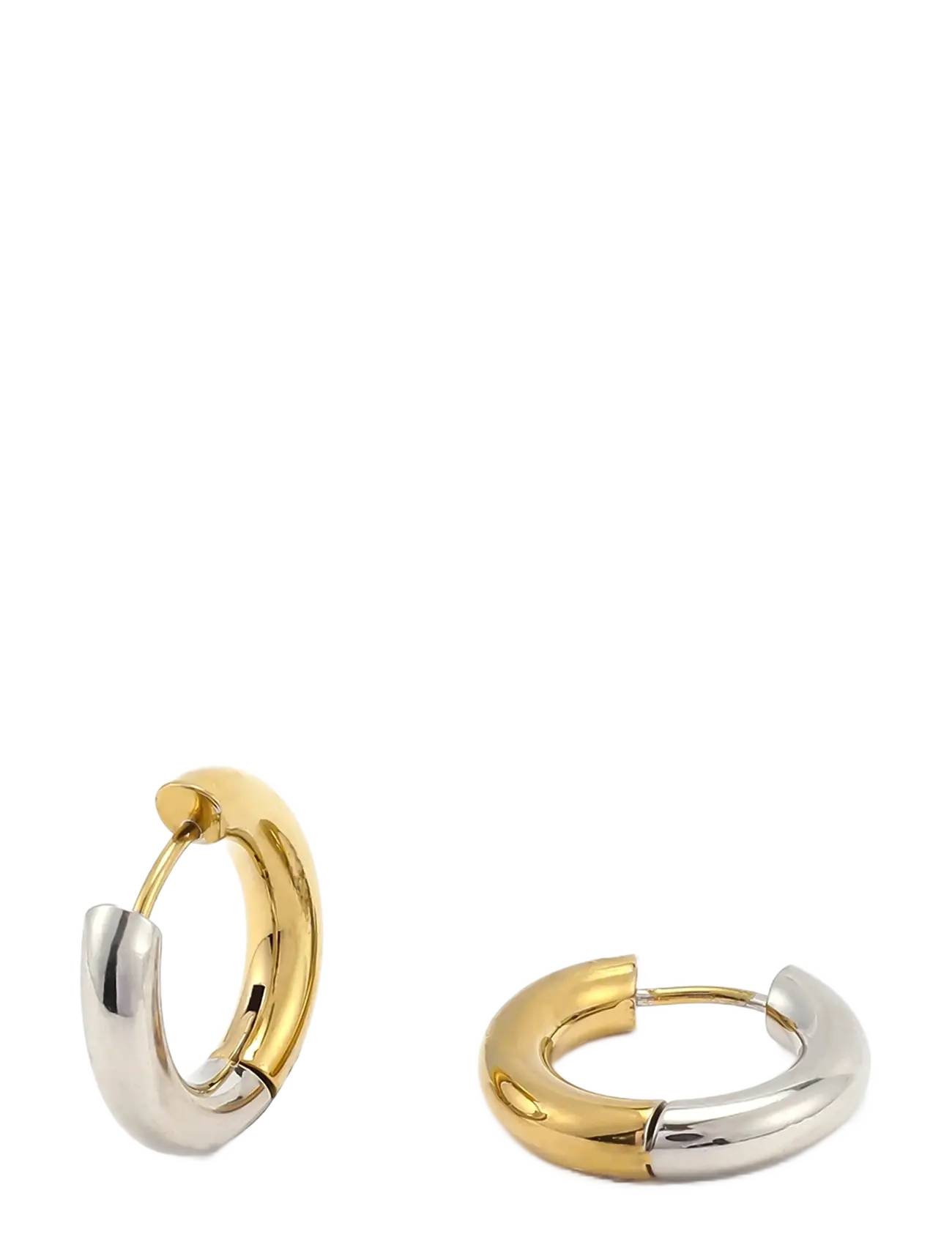 Timi of Sweden Lyn - Gold and Silver Duo Hoop Earrings Stainless Steel - Hoops - MIXED / gold