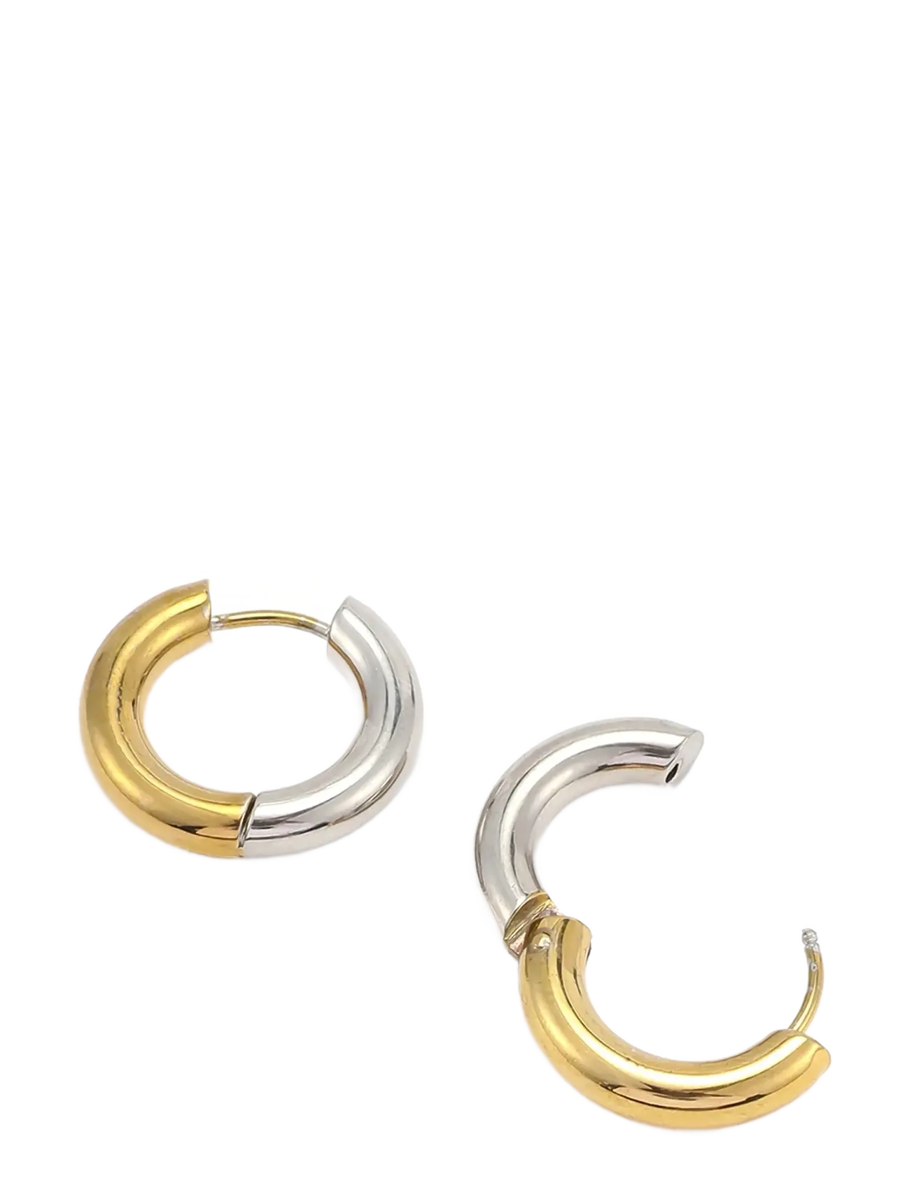 Timi of Sweden - Lyn - Gold and Silver Duo Hoop Earrings Stainless Steel - mixed - 2