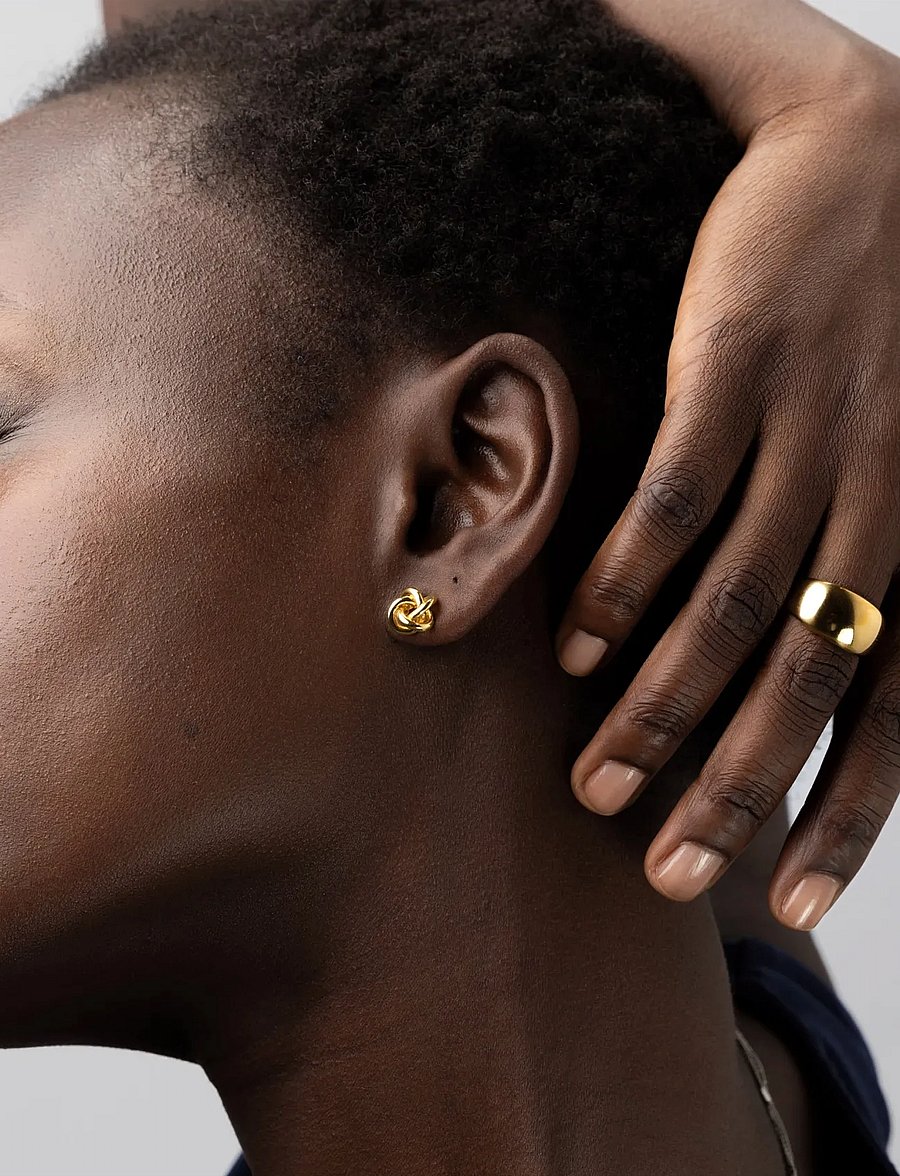 Timi of Sweden - Edith - Mini Knot Stud Earrings - naastkõrvarõngad - gold - 3