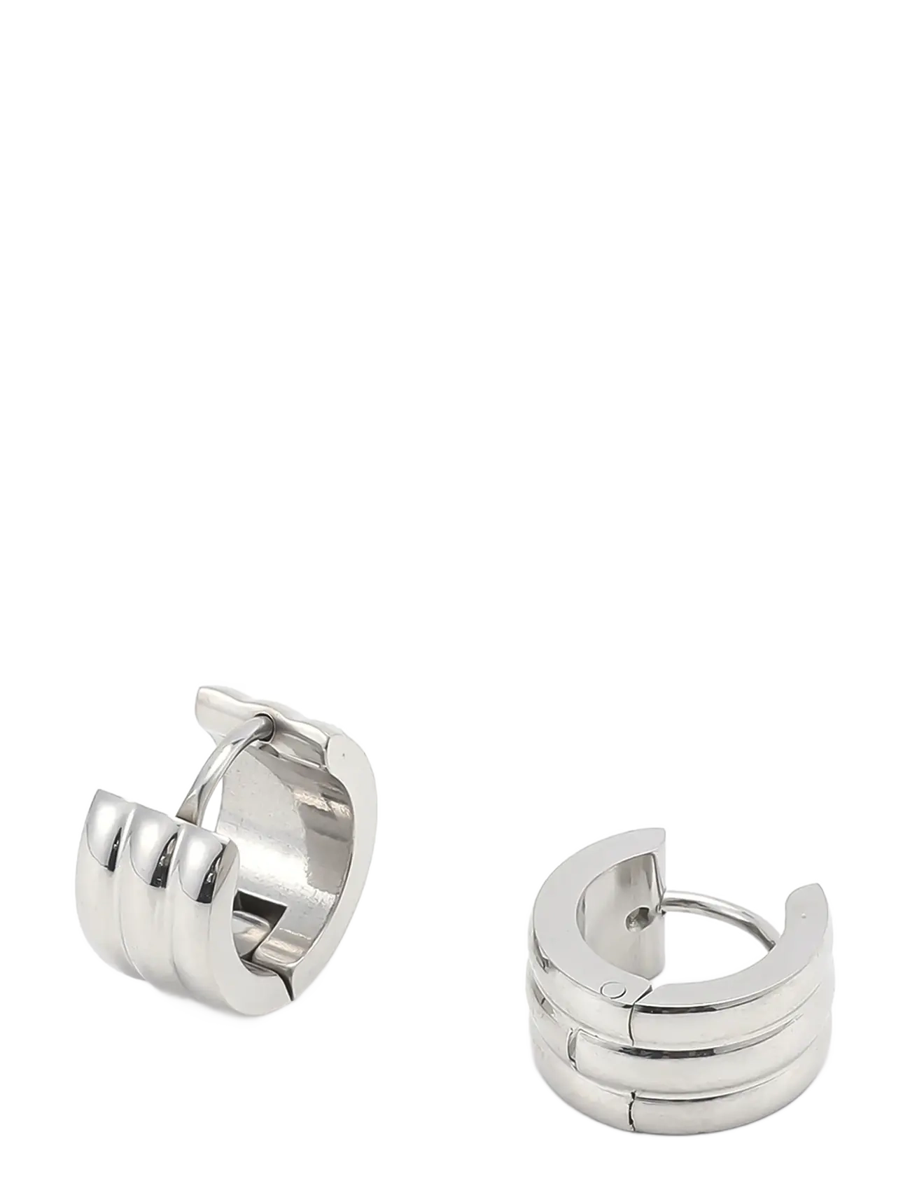 Timi of Sweden Ruby - Triple Huggie Hoop Earrings Stainless Steel - Accessoires - SILVER / silver