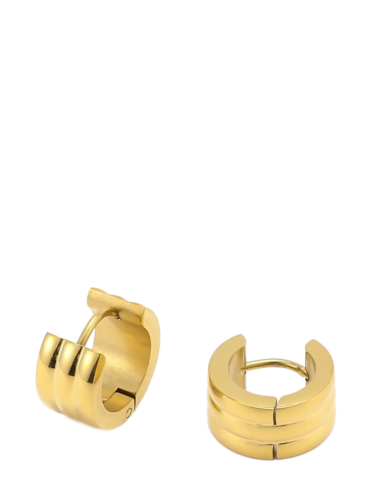 Timi of Sweden Ruby - Triple Huggie Hoop Earrings Stainless Steel - Accessoires - GOLD / gold