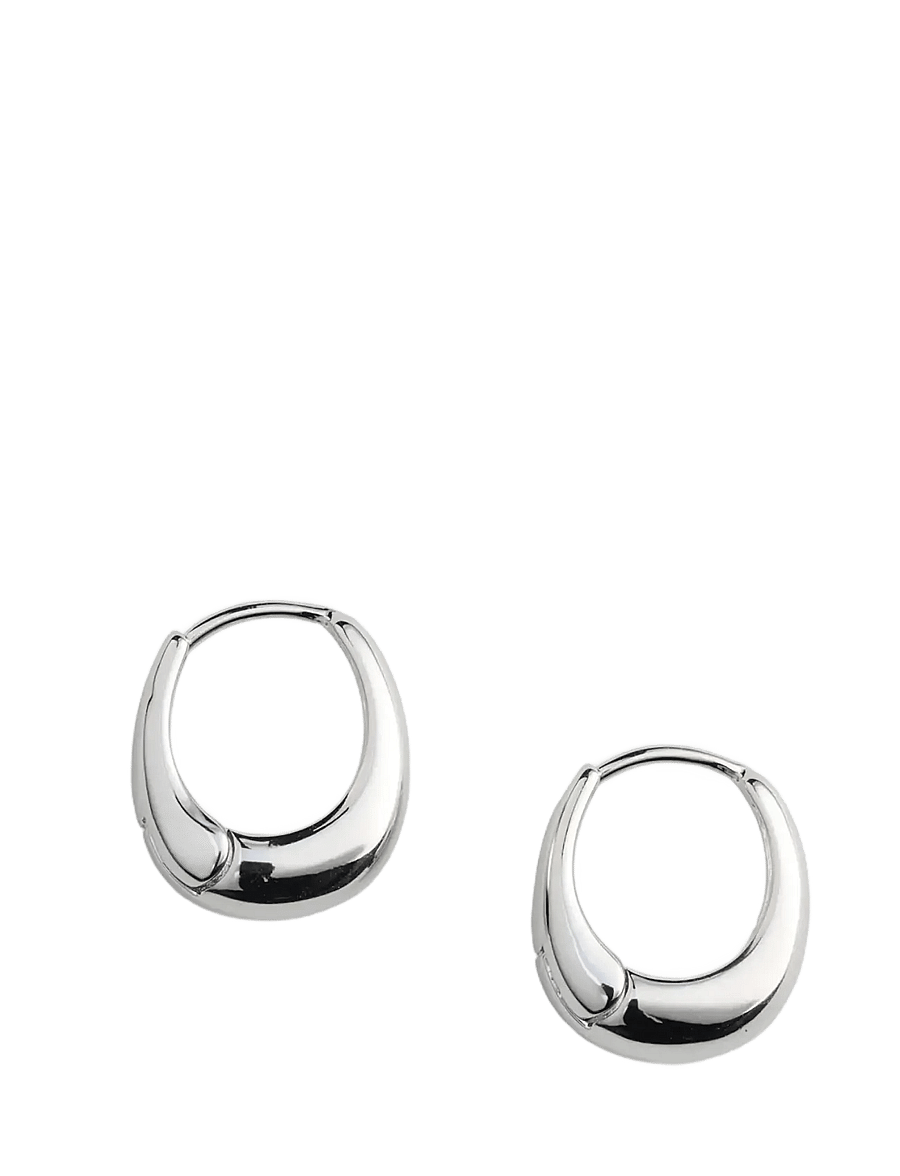 Timi of Sweden - Hedvig - Classic Wide Hoop Earrings Stainless Steel - lanko formos auskarai - silver - 1