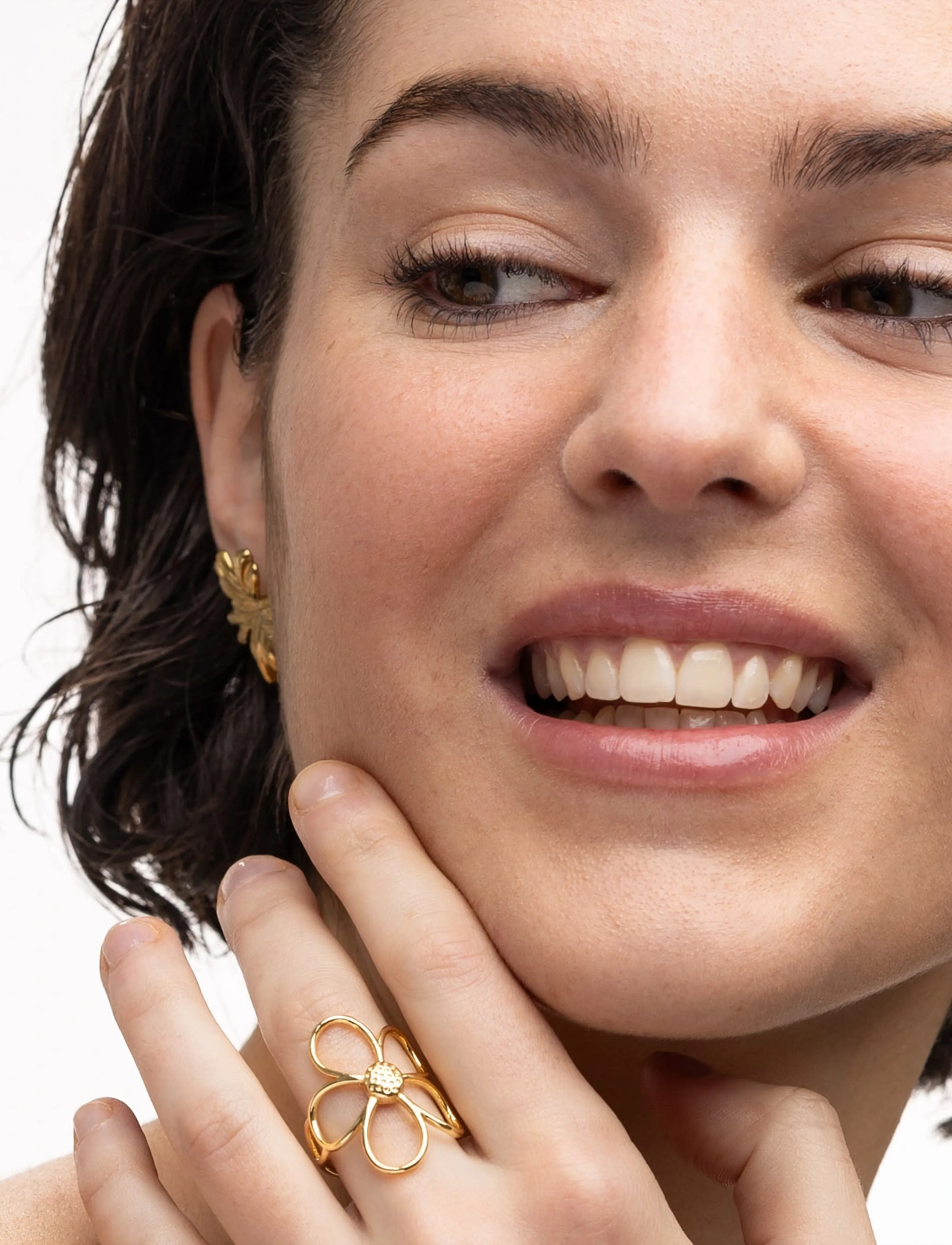 Timi of Sweden - Lucky - Outline Flower Ring - Gold - bagues - gold - 5