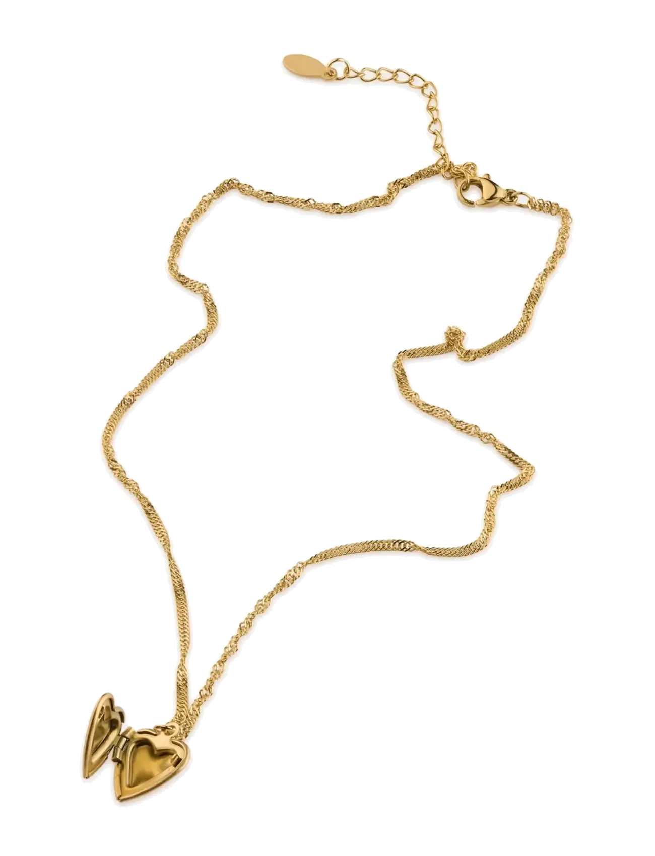 Timi of Sweden - Vera - Heart Locket Necklace Stainless Steel - Gold - halskæder med vedhæng - gold - 3
