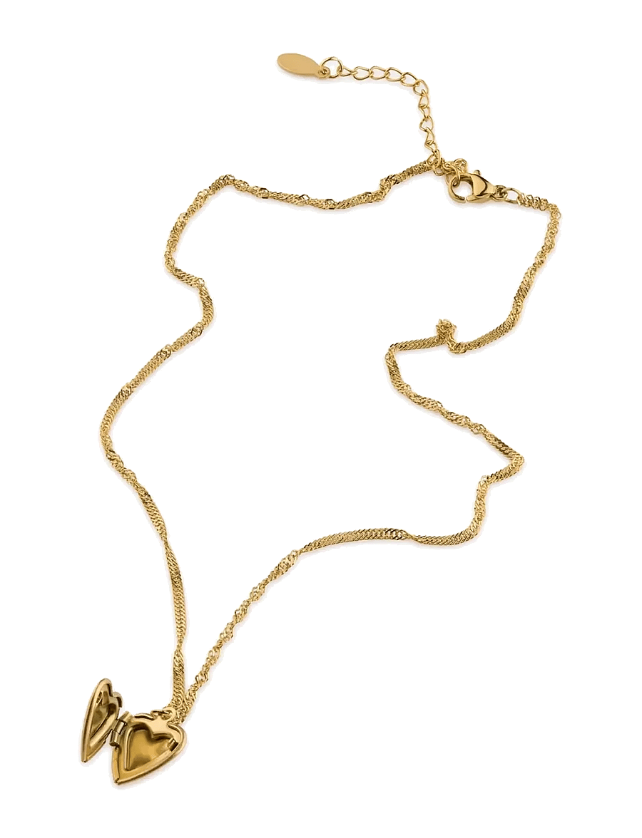 Timi of Sweden - Vera - Heart Locket Necklace Stainless Steel - Gold - ketten mit anhänger - gold - 3
