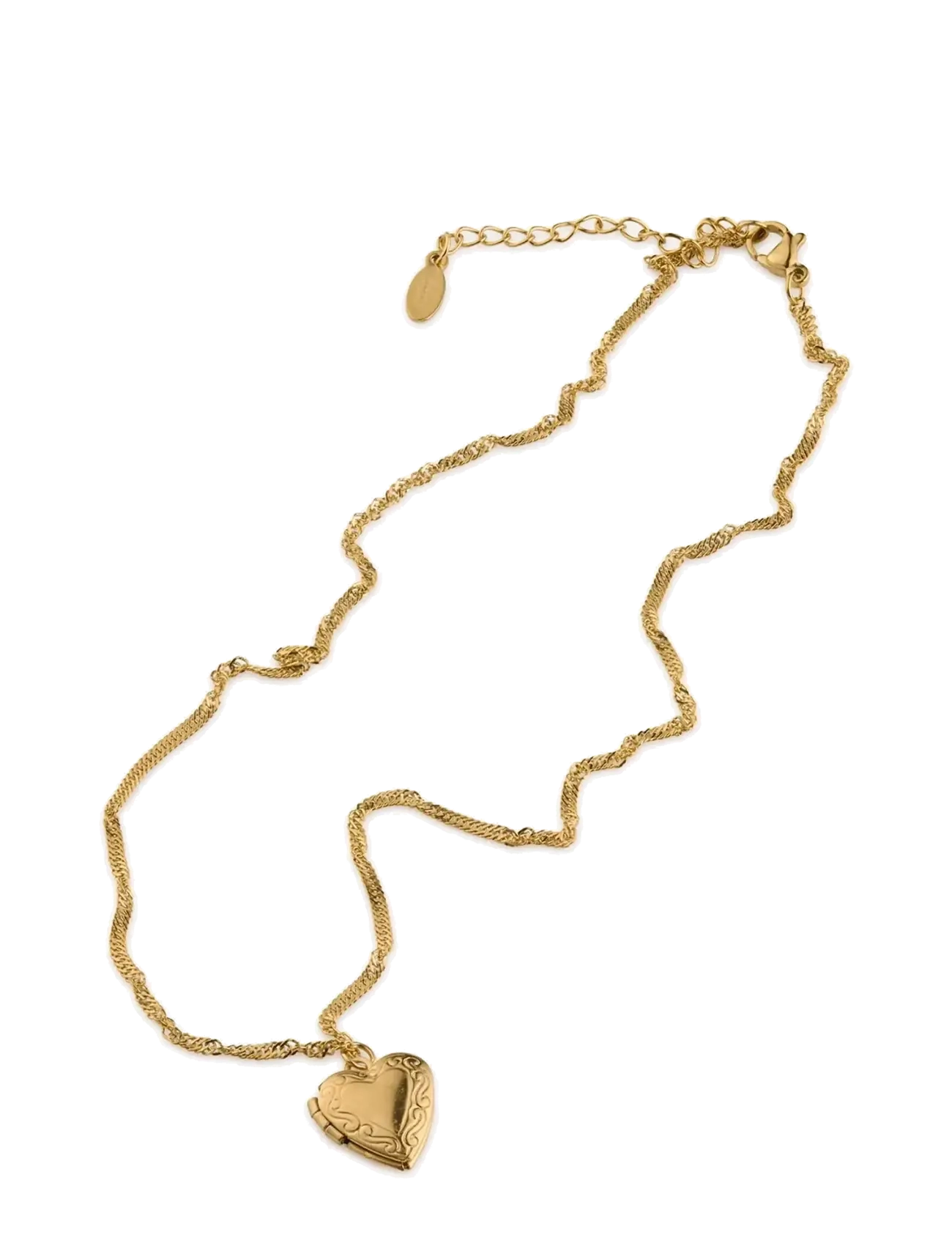 Timi of Sweden - Vera - Heart Locket Necklace Stainless Steel - Gold - halskæder med vedhæng - gold - 4