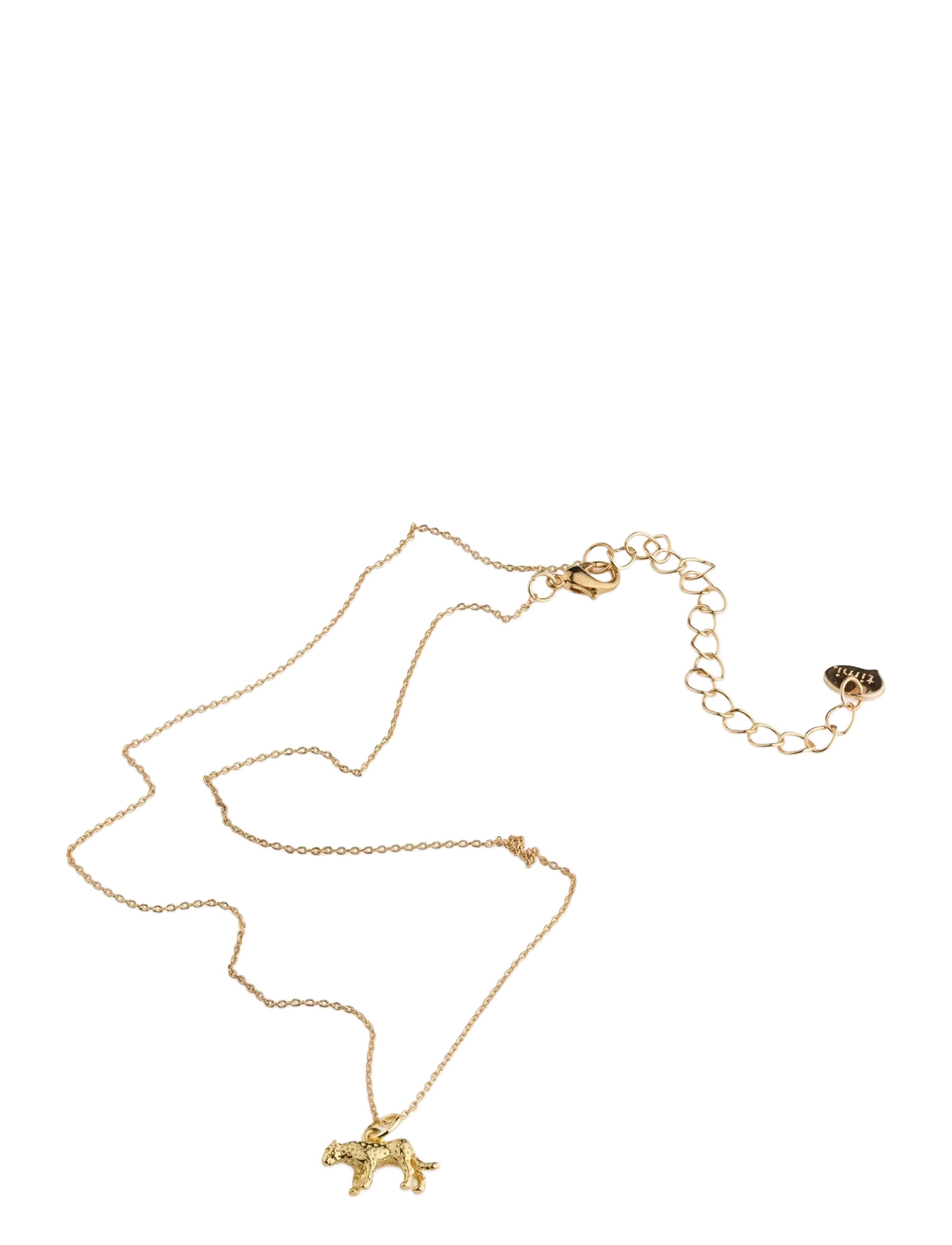 Timi of Sweden - Quinn - Leopard Charm Dangling Necklace Gold - gold - 2