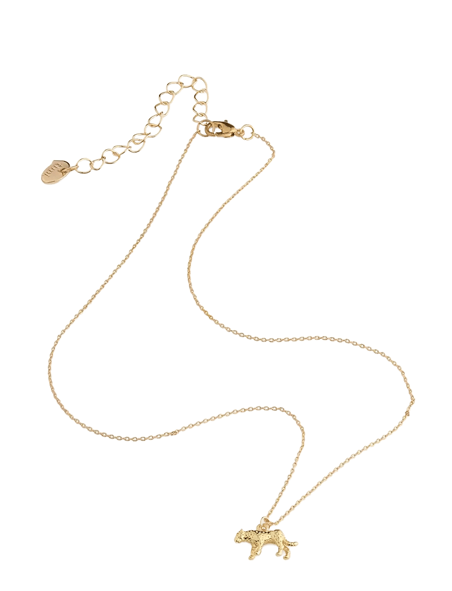 Timi of Sweden - Quinn - Leopard Charm Dangling Necklace Gold - gold - 1