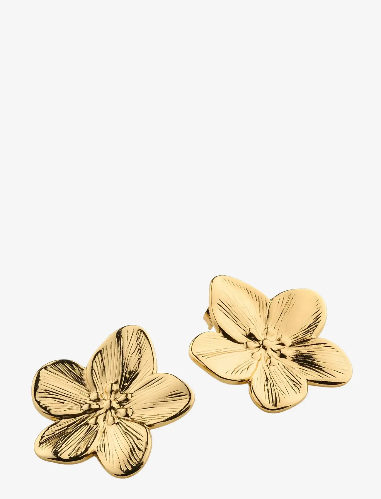 Timi of Sweden - Maebry - Statement Flower Stud Earrings Gold Stainless Steel - ohrstecker - gold - 1