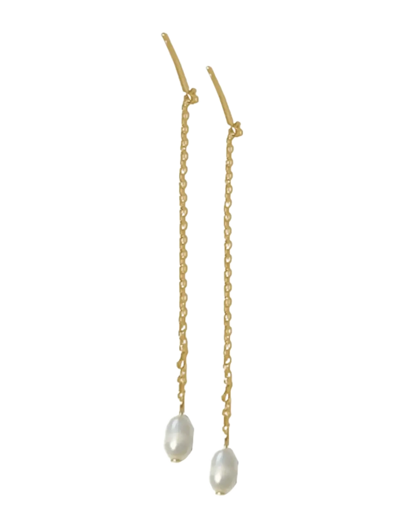 Timi of Sweden Lucia - Pearl Chain Earrings Stainless Steel - Accessoires - GOLD / gold