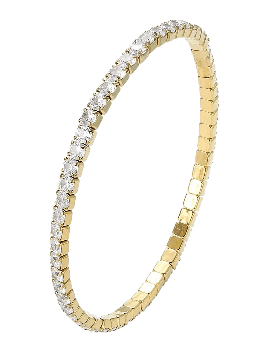 Timi of Sweden - Sunny - Tennis Bracelet Crystal Stainless Steel - armringe - gold - 2